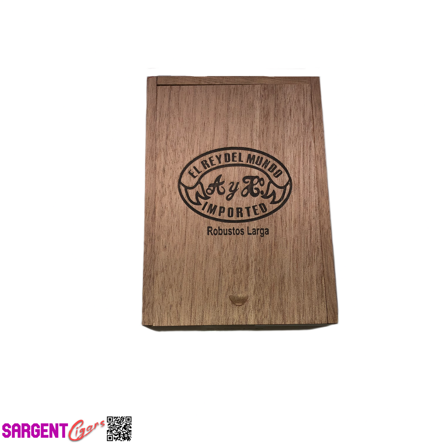 Del Mundo Robusto Empty Wooden Cigar Box 4.75x7x4