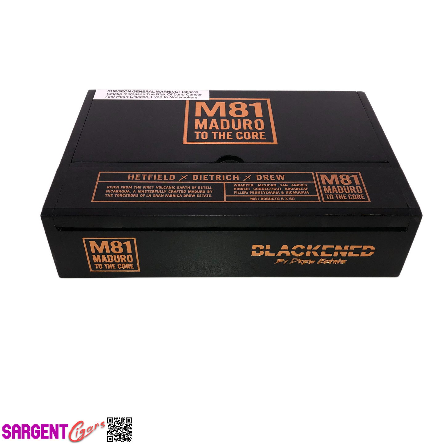 James Hetfield Metallica M81 Blackend Robusto Empty Wooden Cigar Box 8.75x5.75x2