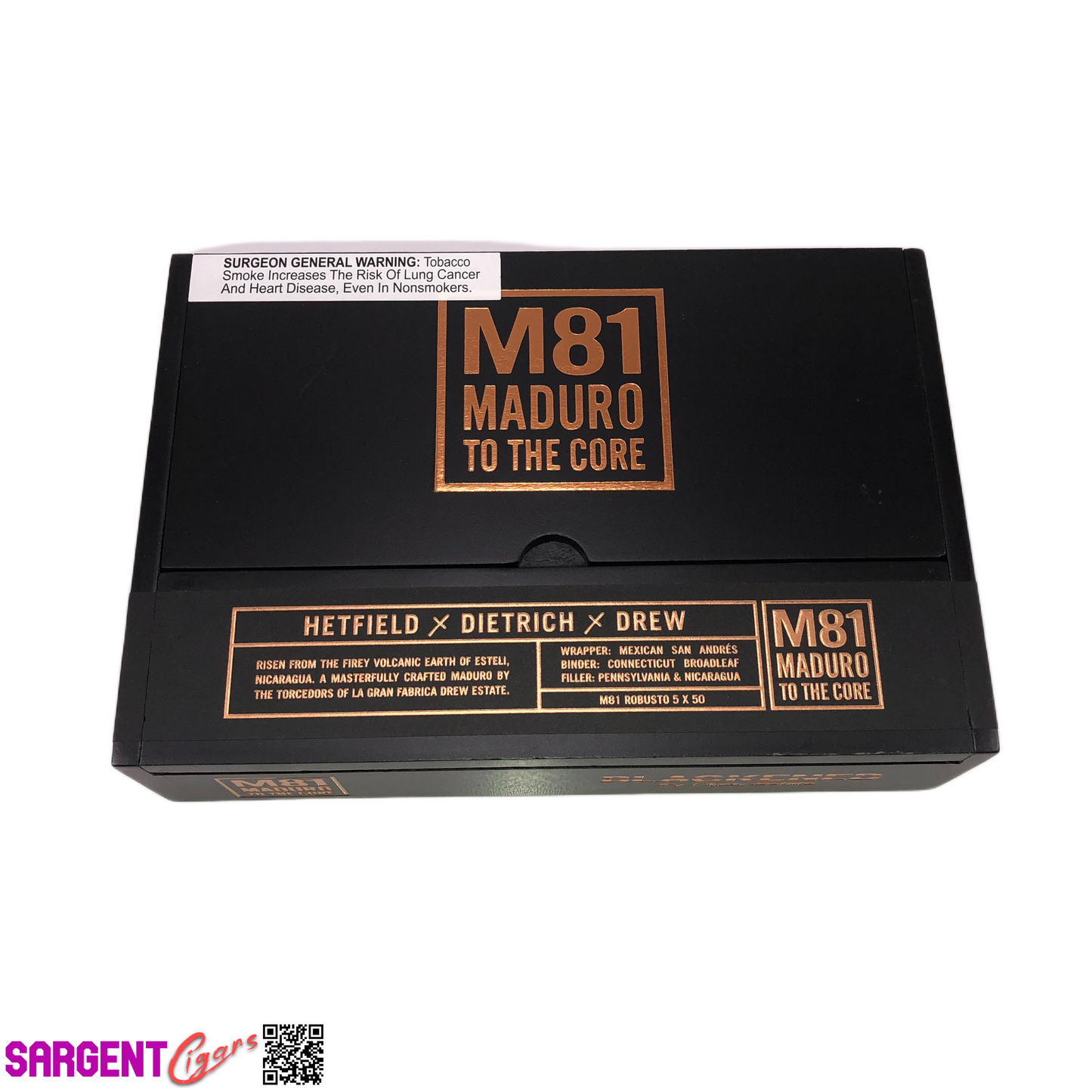 James Hetfield Metallica M81 Blackend Robusto Empty Wooden Cigar Box 8.75x5.75x2