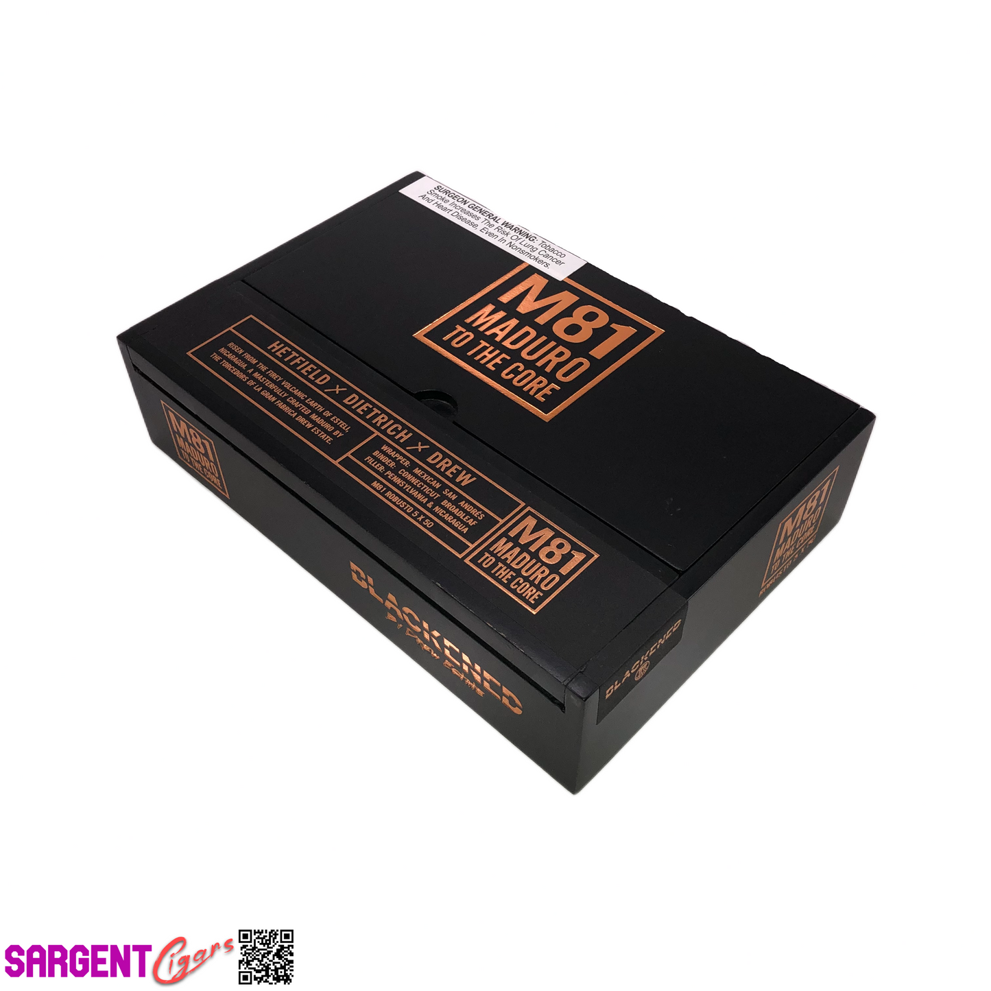 James Hetfield Metallica M81 Blackend Robusto Empty Wooden Cigar Box 8.75x5.75x2