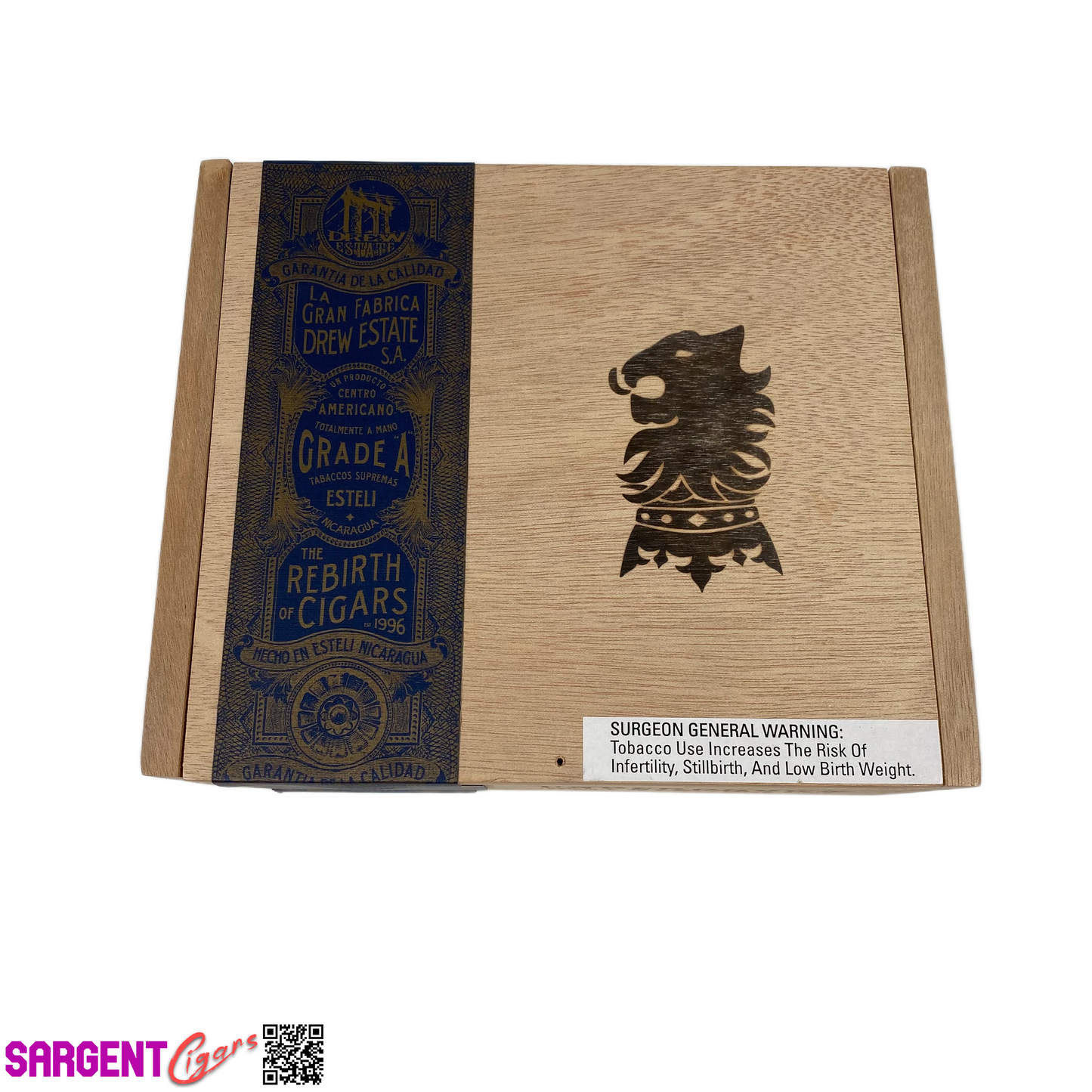 Undercrown Maduro Gran Toro Empty Wooden Cigar Box 8.25x7x3