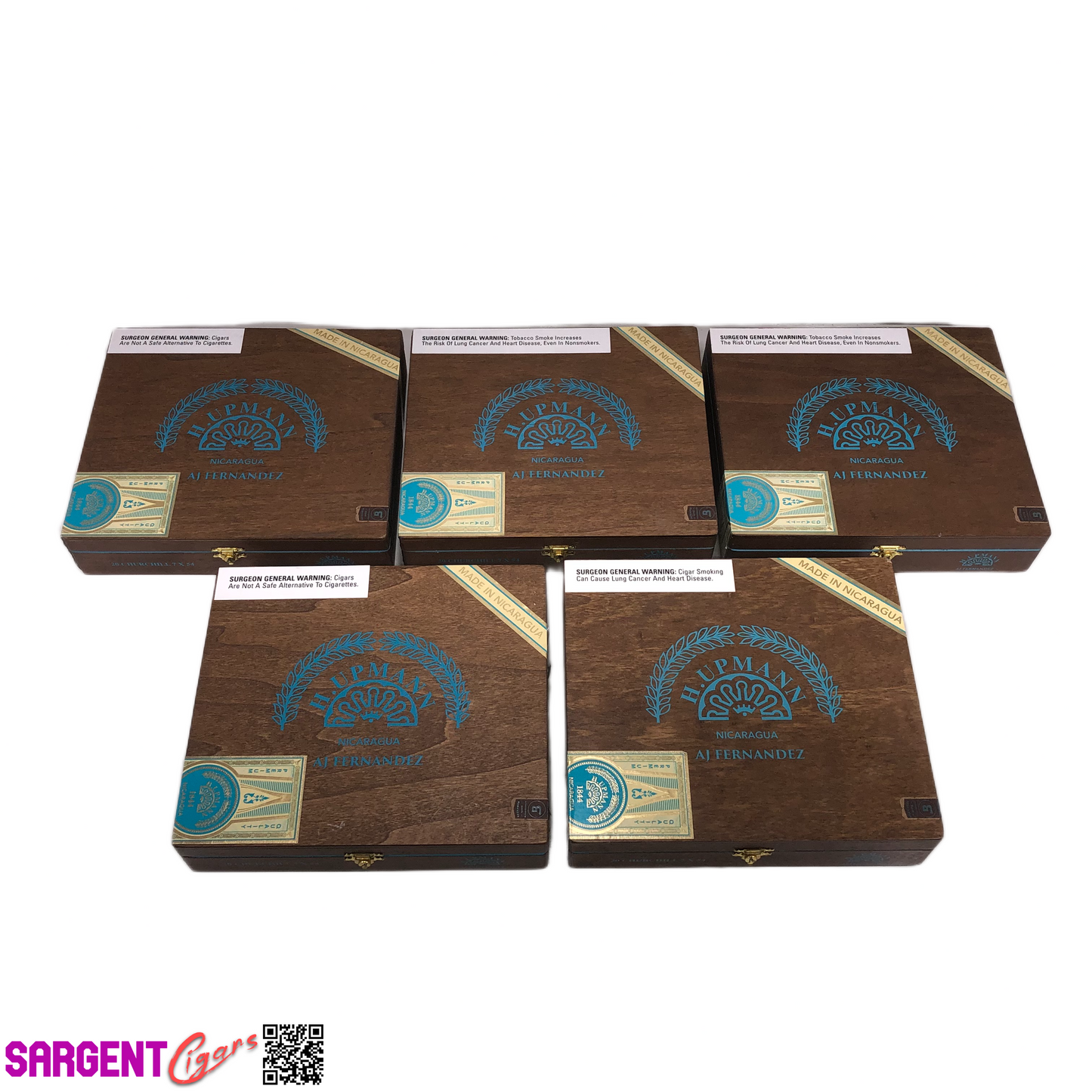 Lot of 5 H Upmann Churchill Empty Wooden Cigar 9.5x8.25x2 Boxes #67
