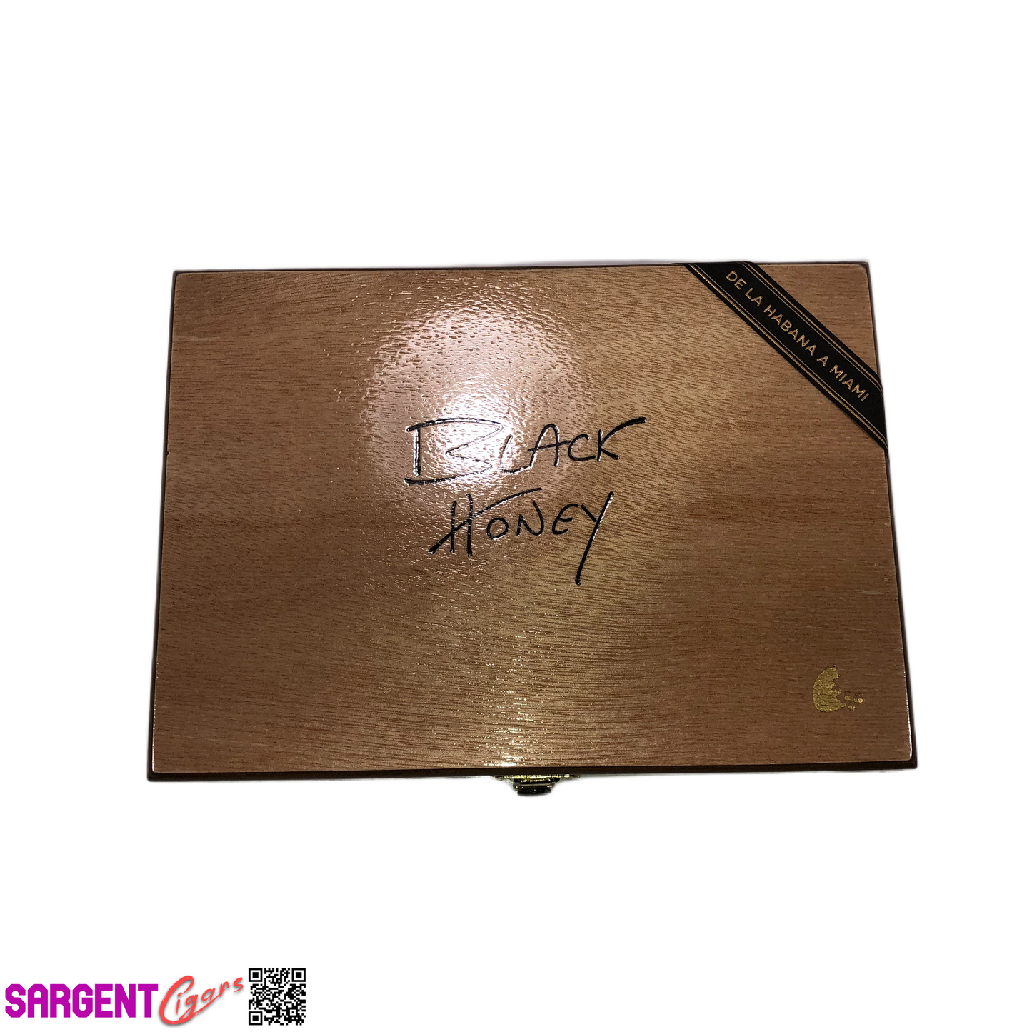 Warped Cigars Black Honey Empty Wooden Cigar Box 8.5x6x1.25