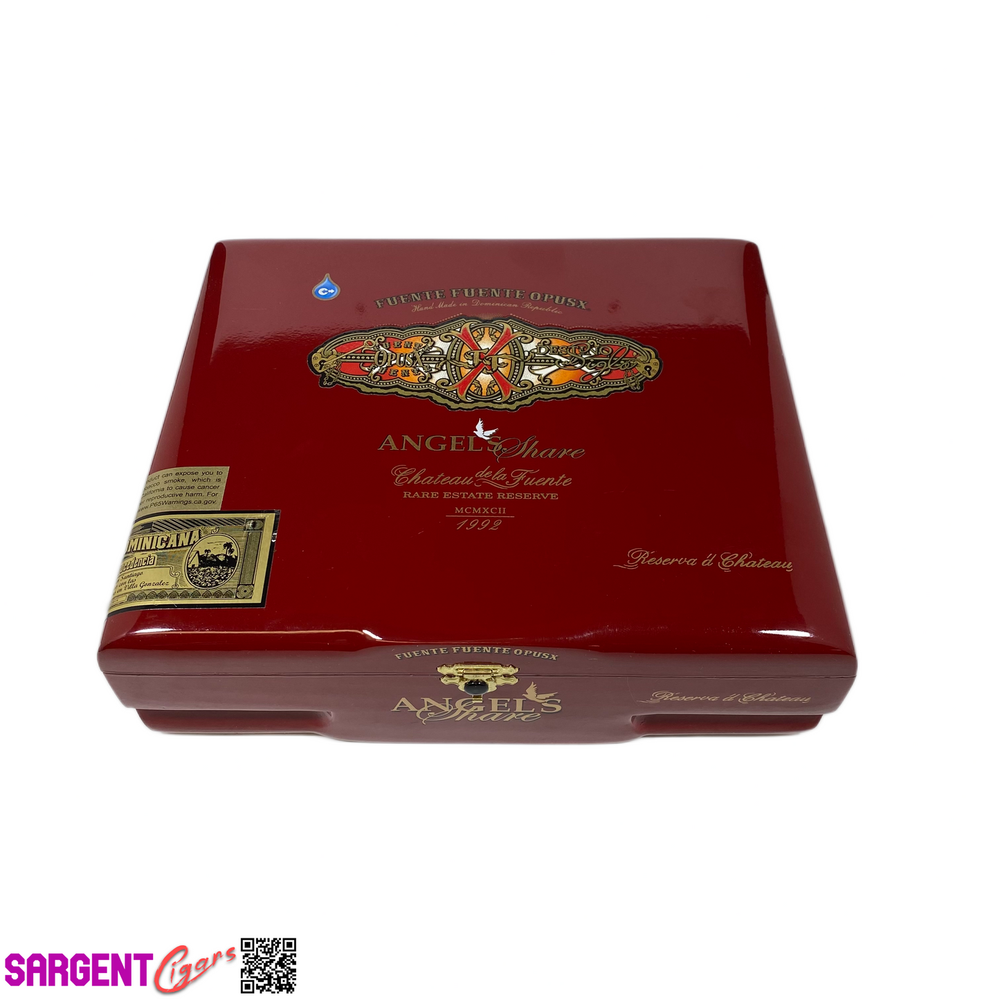 Arturo Fuente Opus X Angel Share Chateau Empty Wooden Cigar Box 9.5x8x2.75