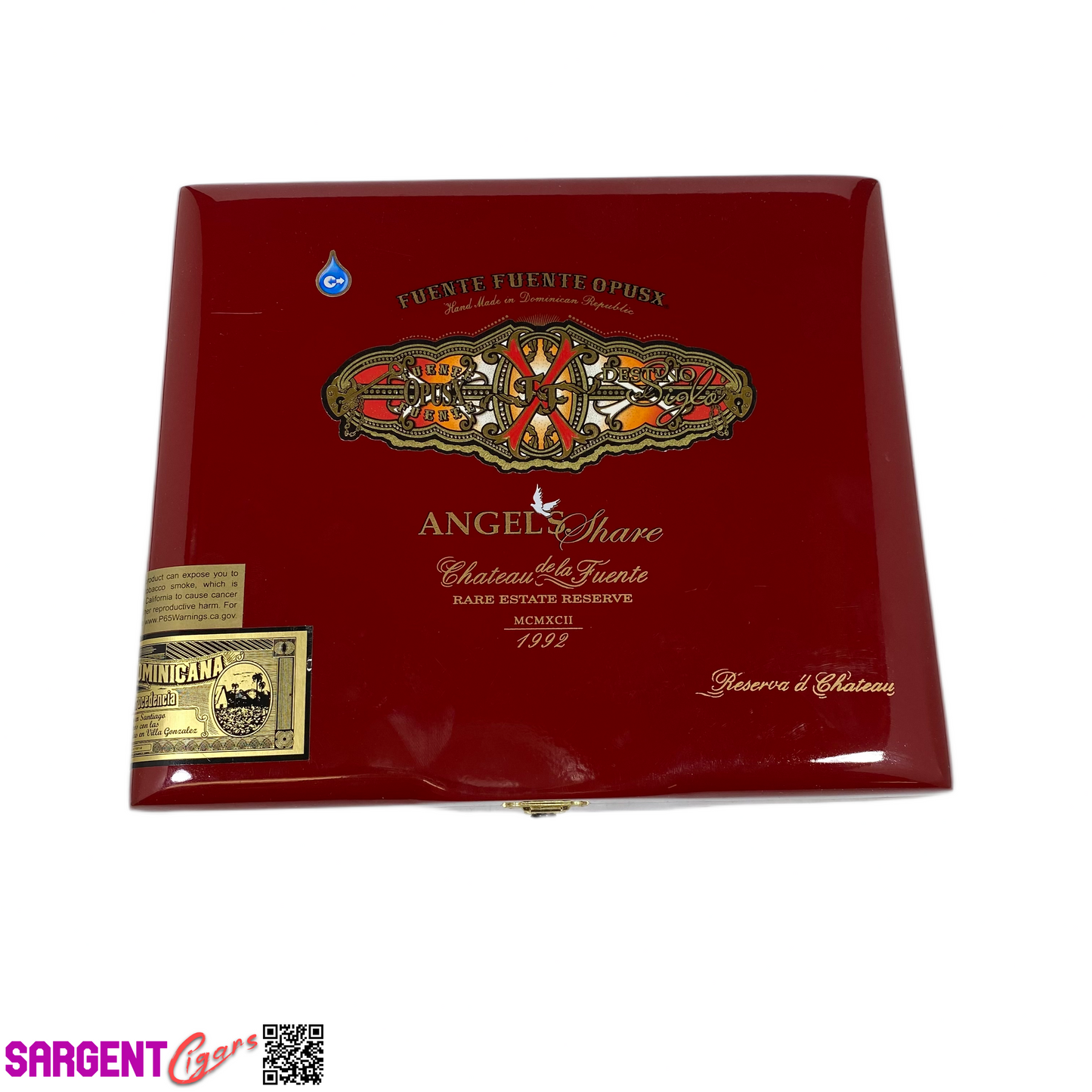 Arturo Fuente Opus X Angel Share Chateau Empty Wooden Cigar Box 9.5x8x2.75