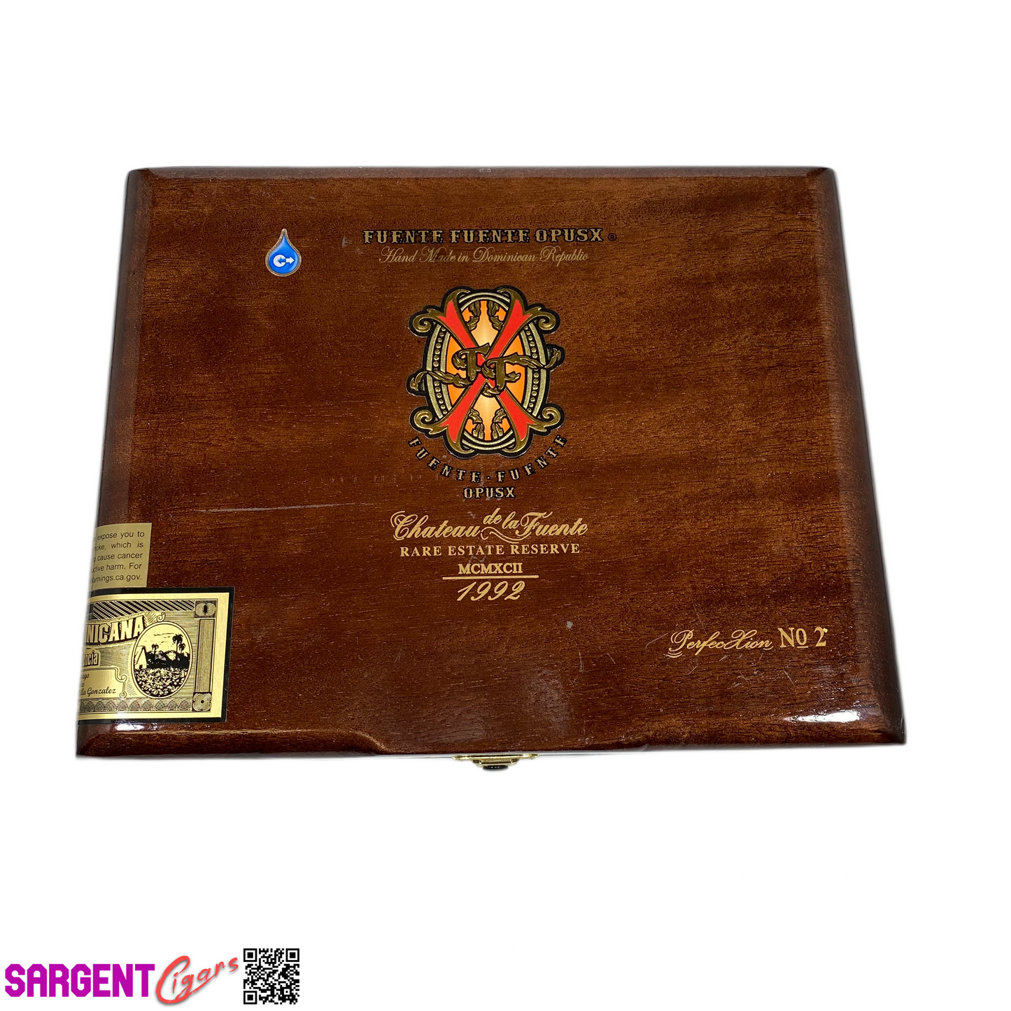 Arturo Fuente Opus X Perfection No2 Empty Wooden Cigar Box 9.5x7.5x3