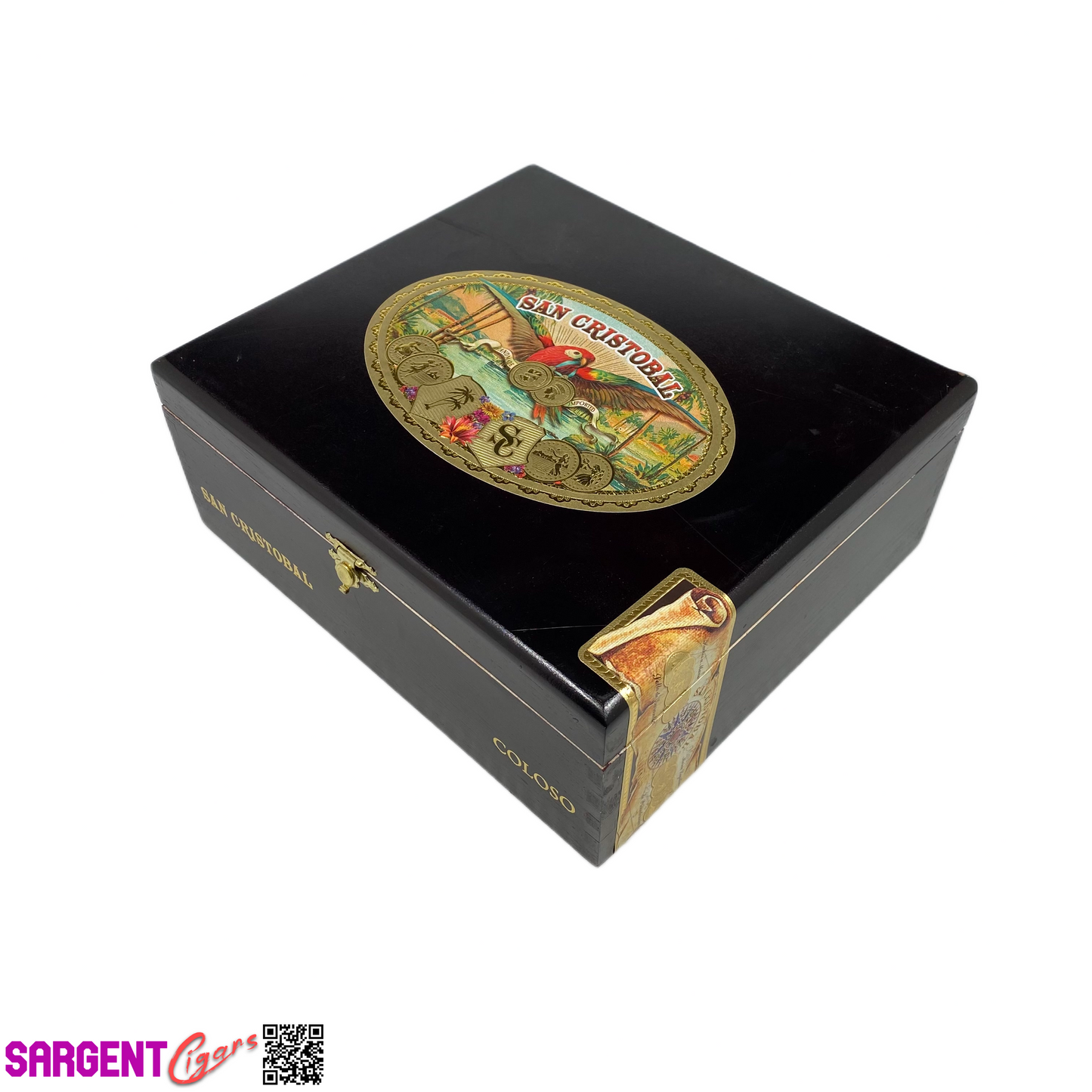 San Cristobal Coloso Empty Wooden Cigar Box 8.5x7.75x3.5