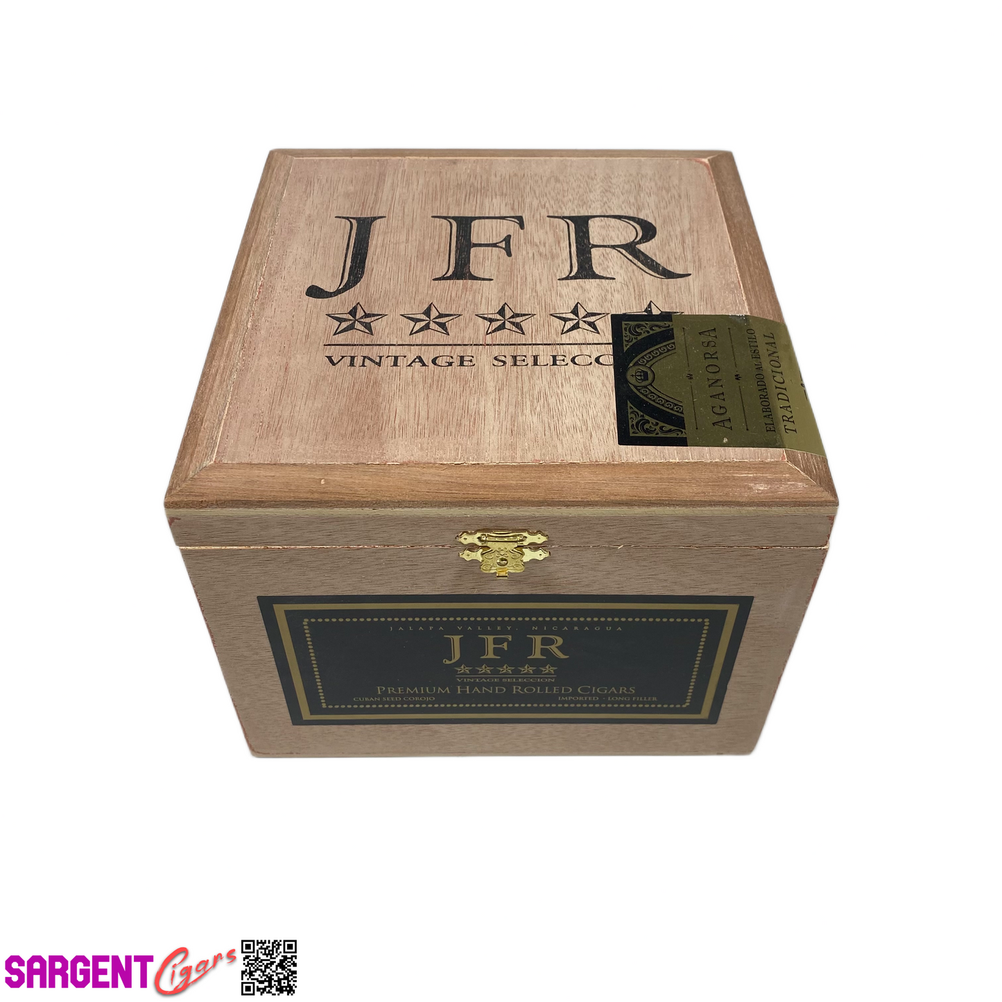 JFR Corojo Super Toro Empty Wooden Cigar Box 7.25x7.5x5.5