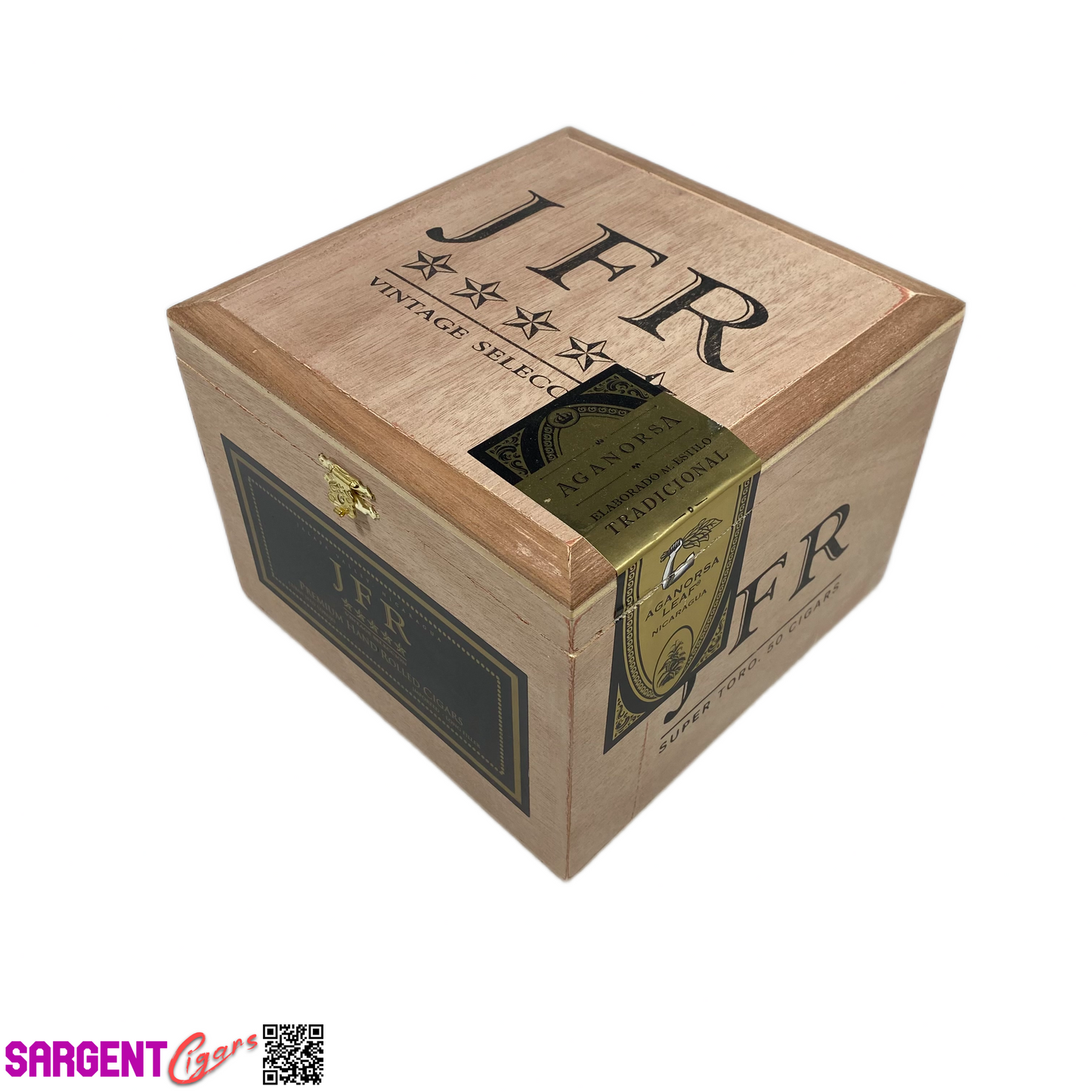 JFR Corojo Super Toro Empty Wooden Cigar Box 7.25x7.5x5.5