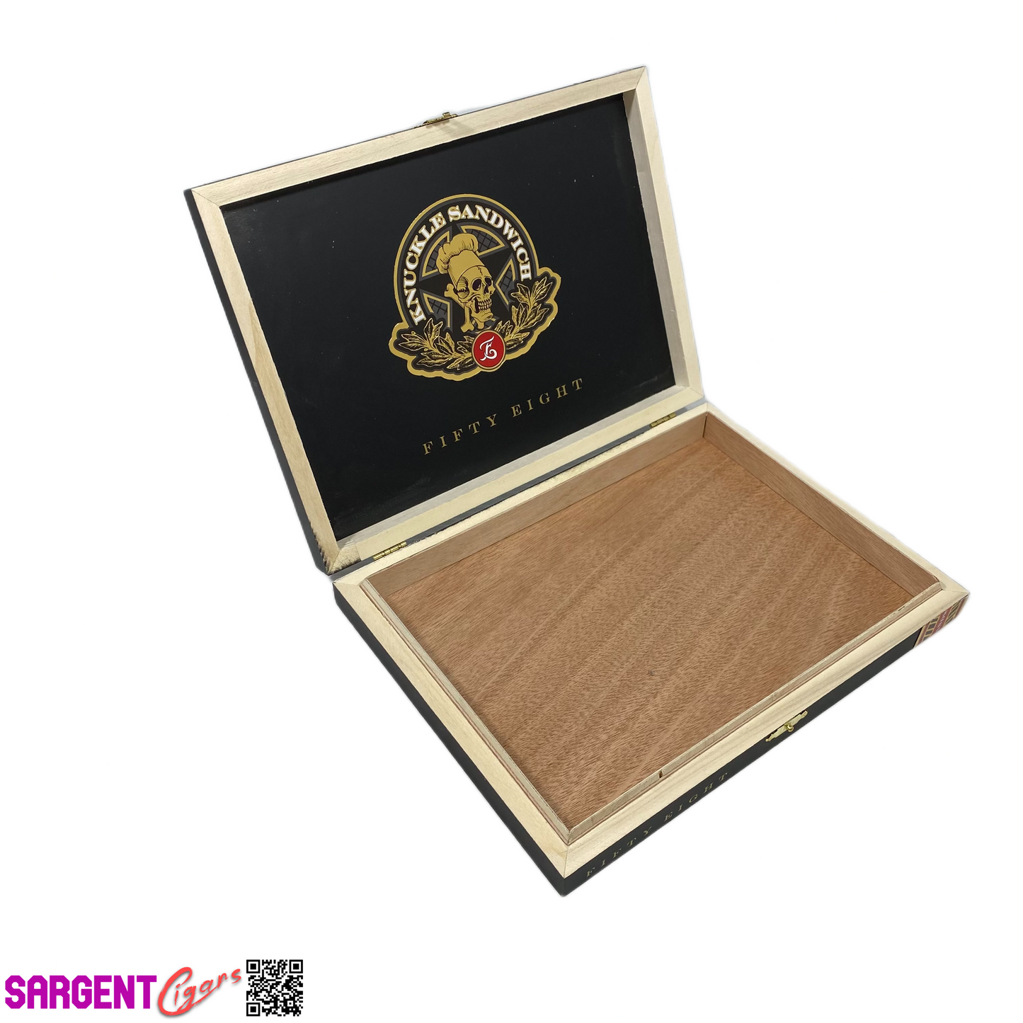 Guy Fieri Knuckle Sandwich 58 Empty Wooden Cigar Box 10x7.5x1.25