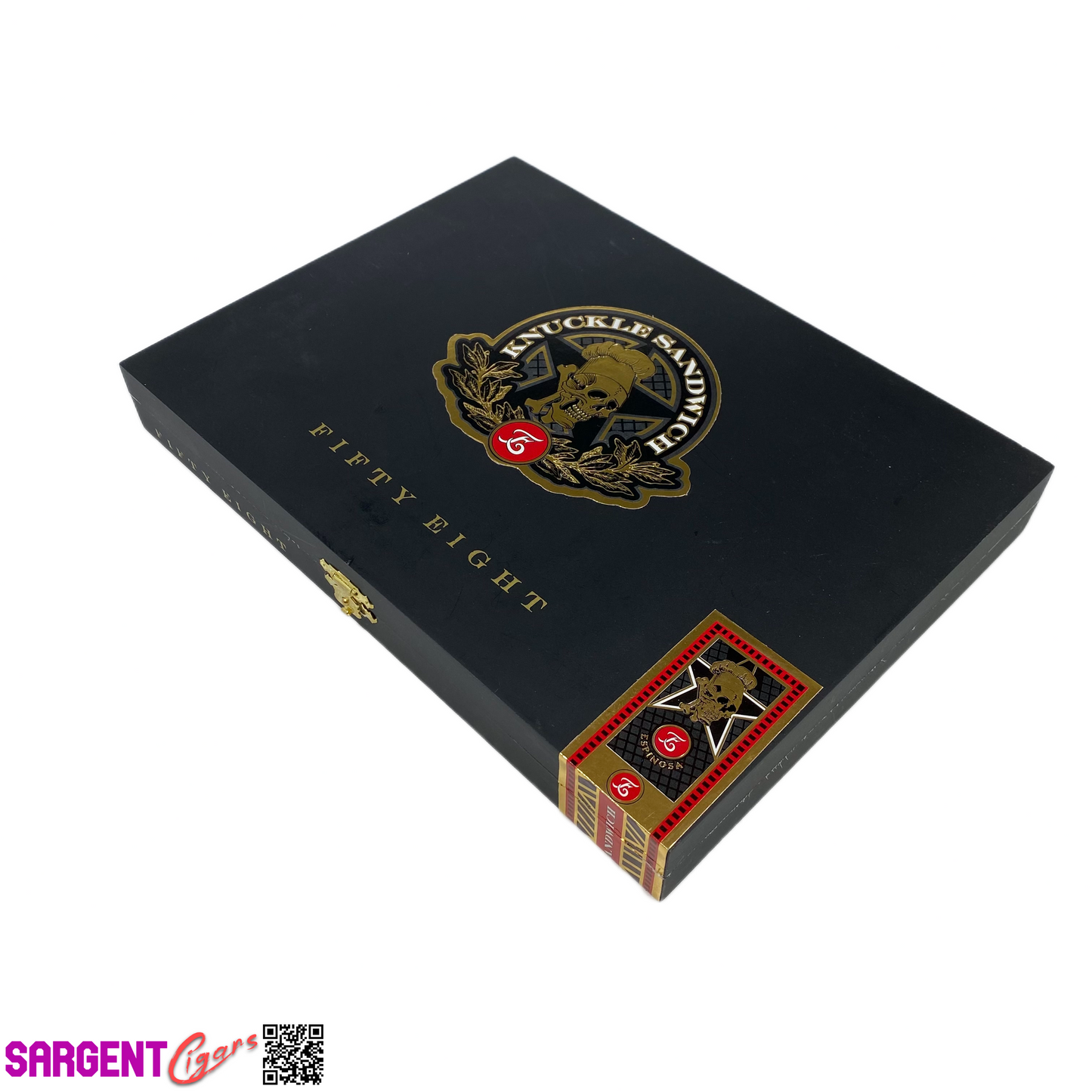 Guy Fieri Knuckle Sandwich 58 Empty Wooden Cigar Box 10x7.5x1.25