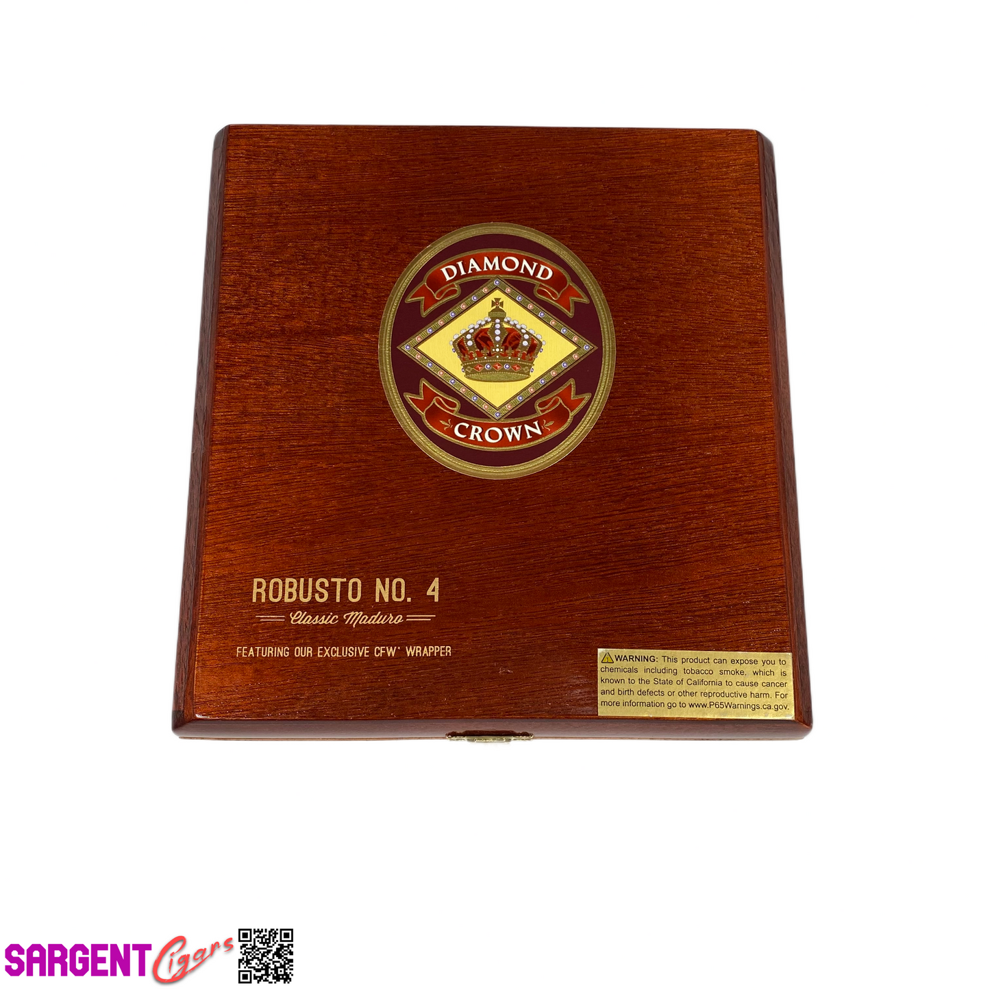 Diamond Crown Robusto No4 Empty Wooden Cigar Box 7.5x7.75x2