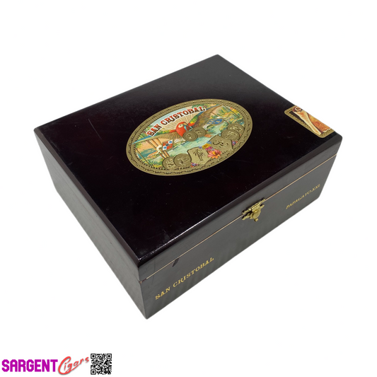 San Cristobal Papagayo Empty Wooden Cigar Box 8.75x7x3.5