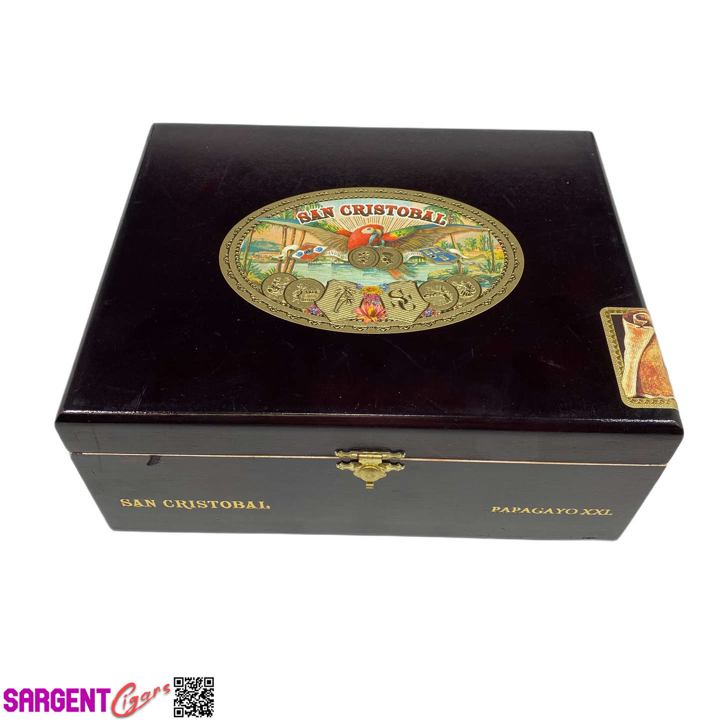 San Cristobal Papagayo Empty Wooden Cigar Box 8.75x7x3.5