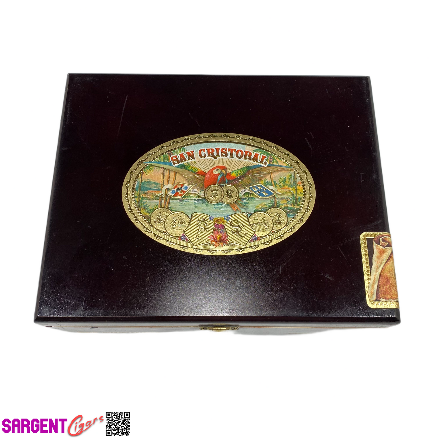 San Cristobal Papagayo Empty Wooden Cigar Box 8.75x7x3.5
