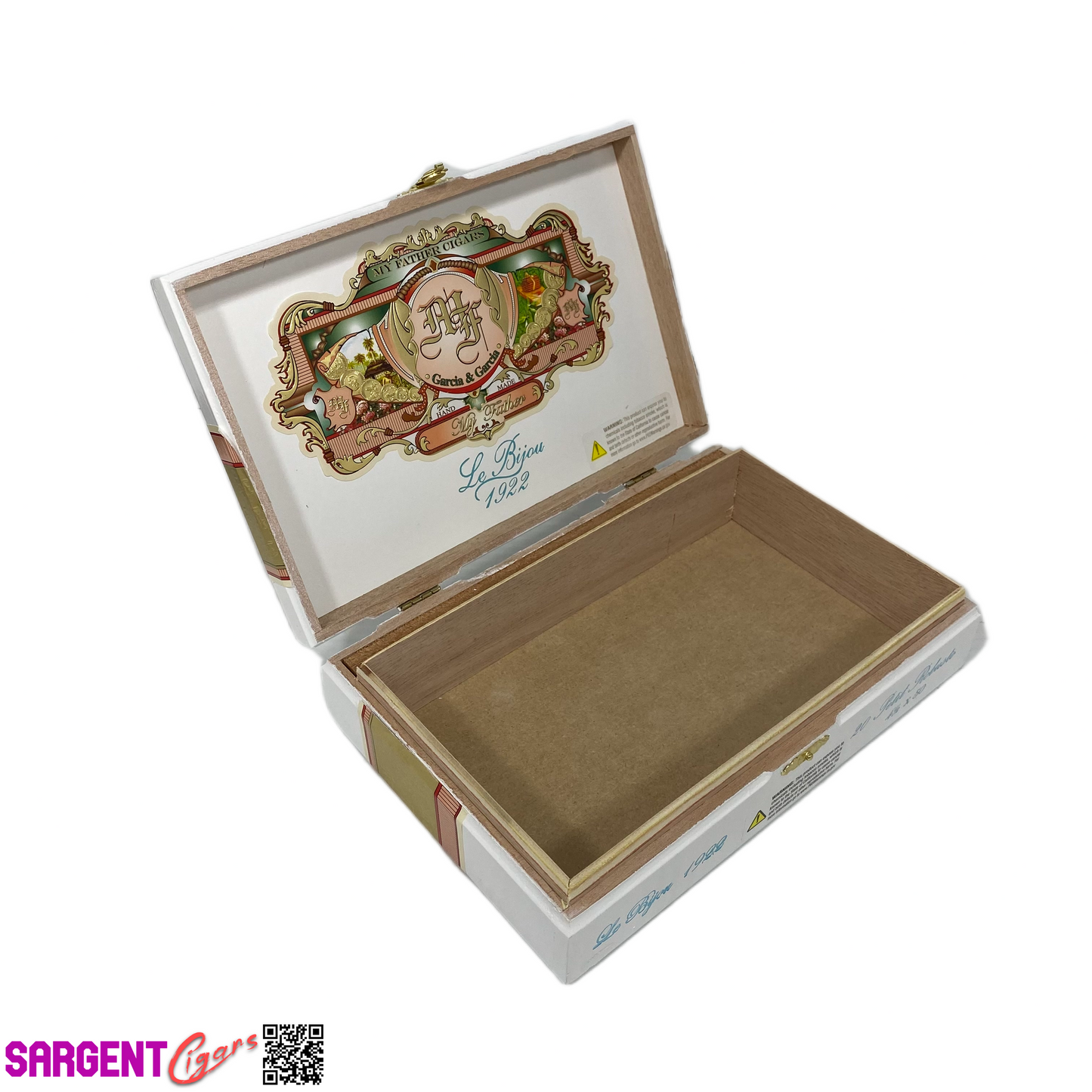 My Father Cigars Le Bijou 1922 Petite Robusto Empty Wooden Cigar Box 9x6x2.5 (1)