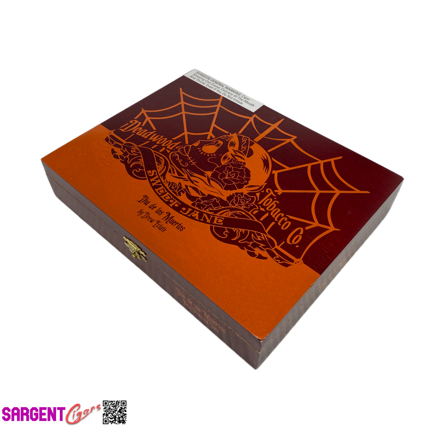 Deadwood Dia de los Muertos Empty Wooden Cigar Box 9.25x7.25x1.75 (1)