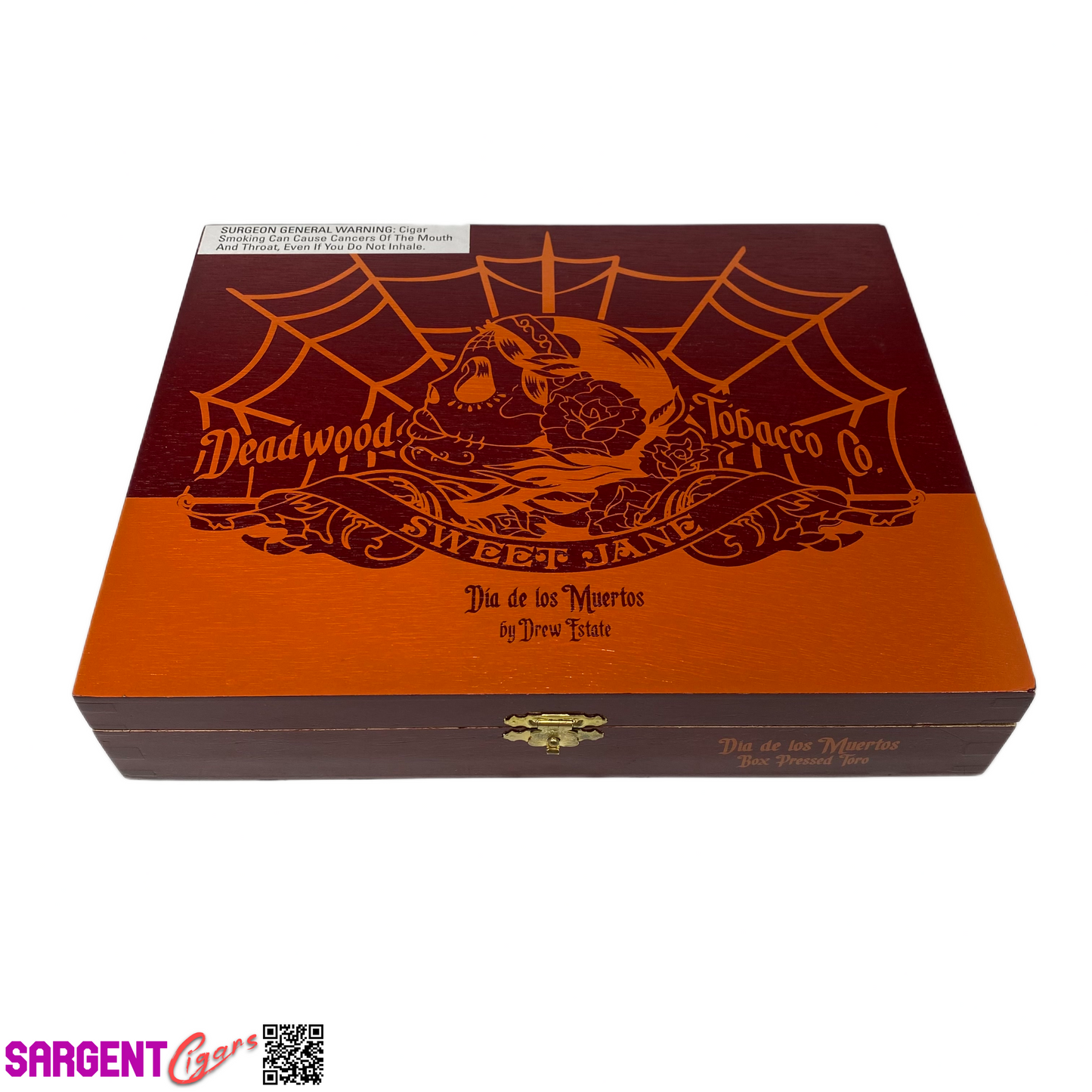 Deadwood Dia de los Muertos Empty Wooden Cigar Box 9.25x7.25x1.75 (1)