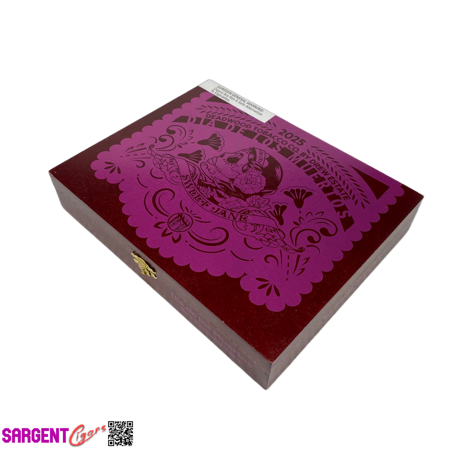 Deadwood Dia de los Muertos 2025 Empty Wooden Cigar Box 9.25x7.25x1.75