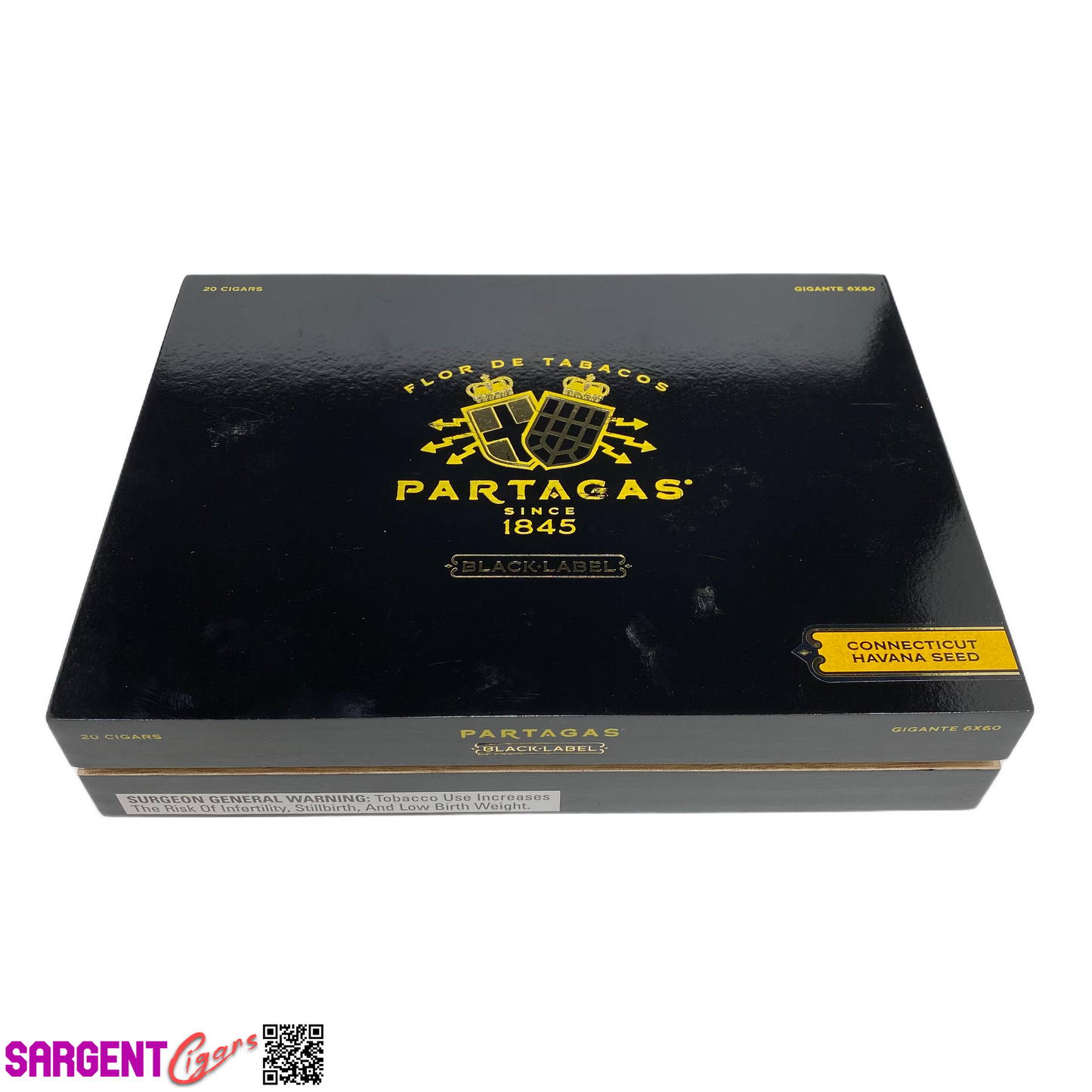 Partagas Black Label Gigante Empty Wooden Cigar Box 10.75x8x2.25