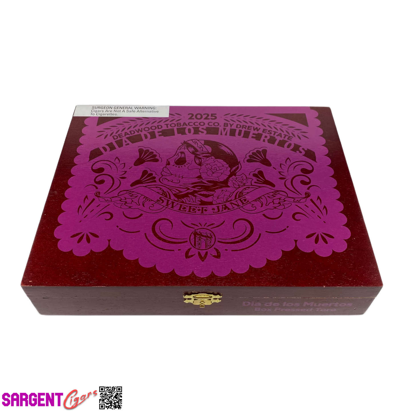 Deadwood Dia de los Muertos 2025 Empty Wooden Cigar Box 9.25x7.25x1.75