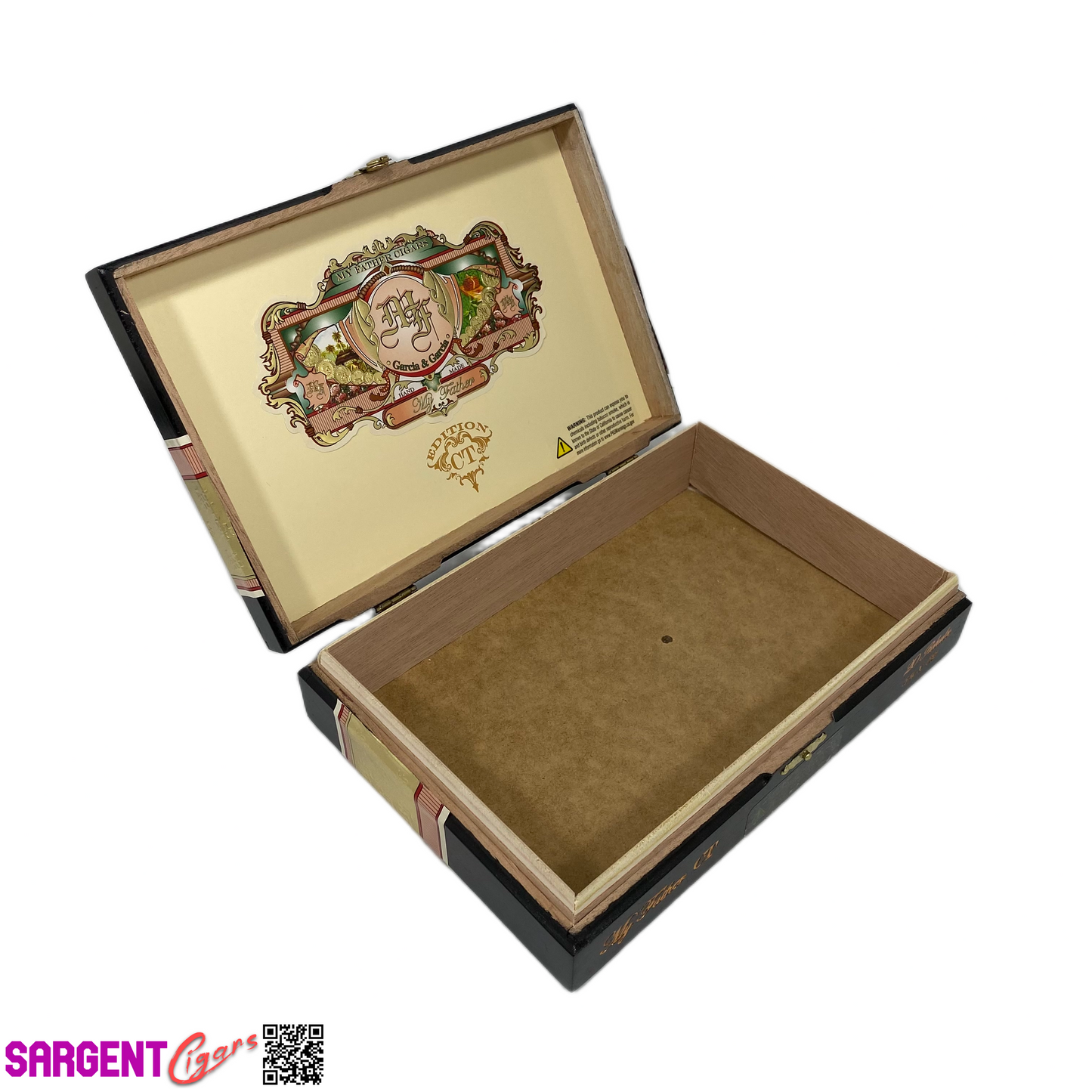 My Father Connecticut Robusto Empty Wooden Cigar Box 9x6.25x2.25 (1)