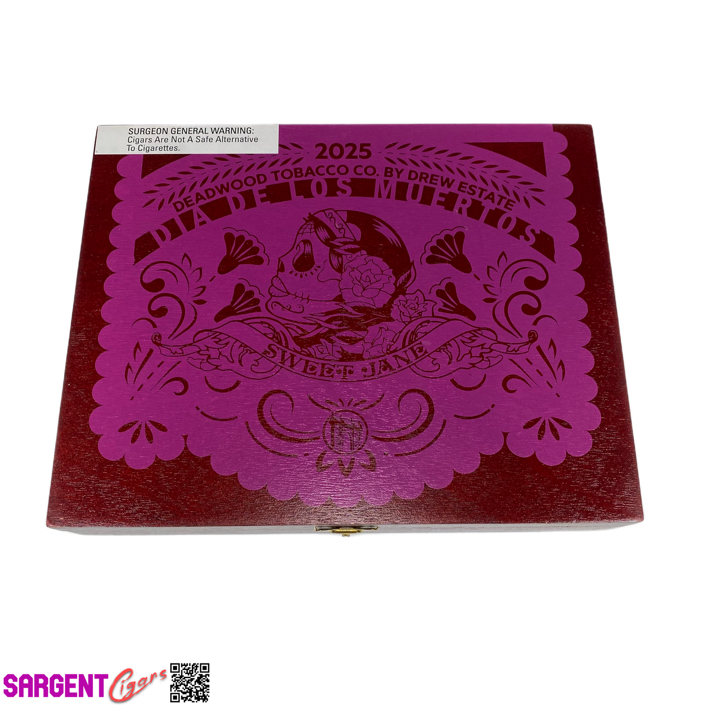 Deadwood Dia de los Muertos 2025 Empty Wooden Cigar Box 9.25x7.25x1.75