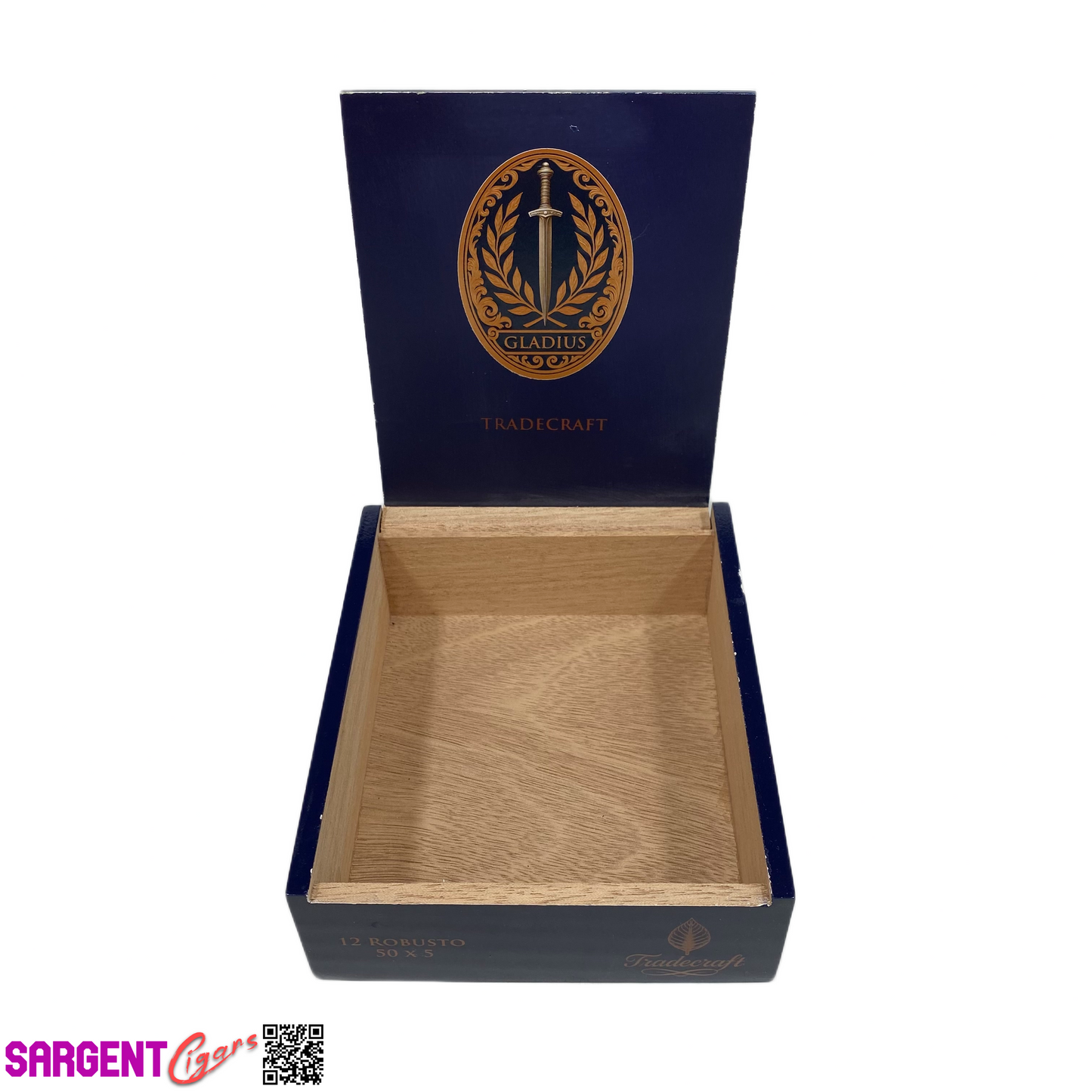 Tradecraft Gladius Robusto Empty Wooden Cigar Box 5.25x6x2