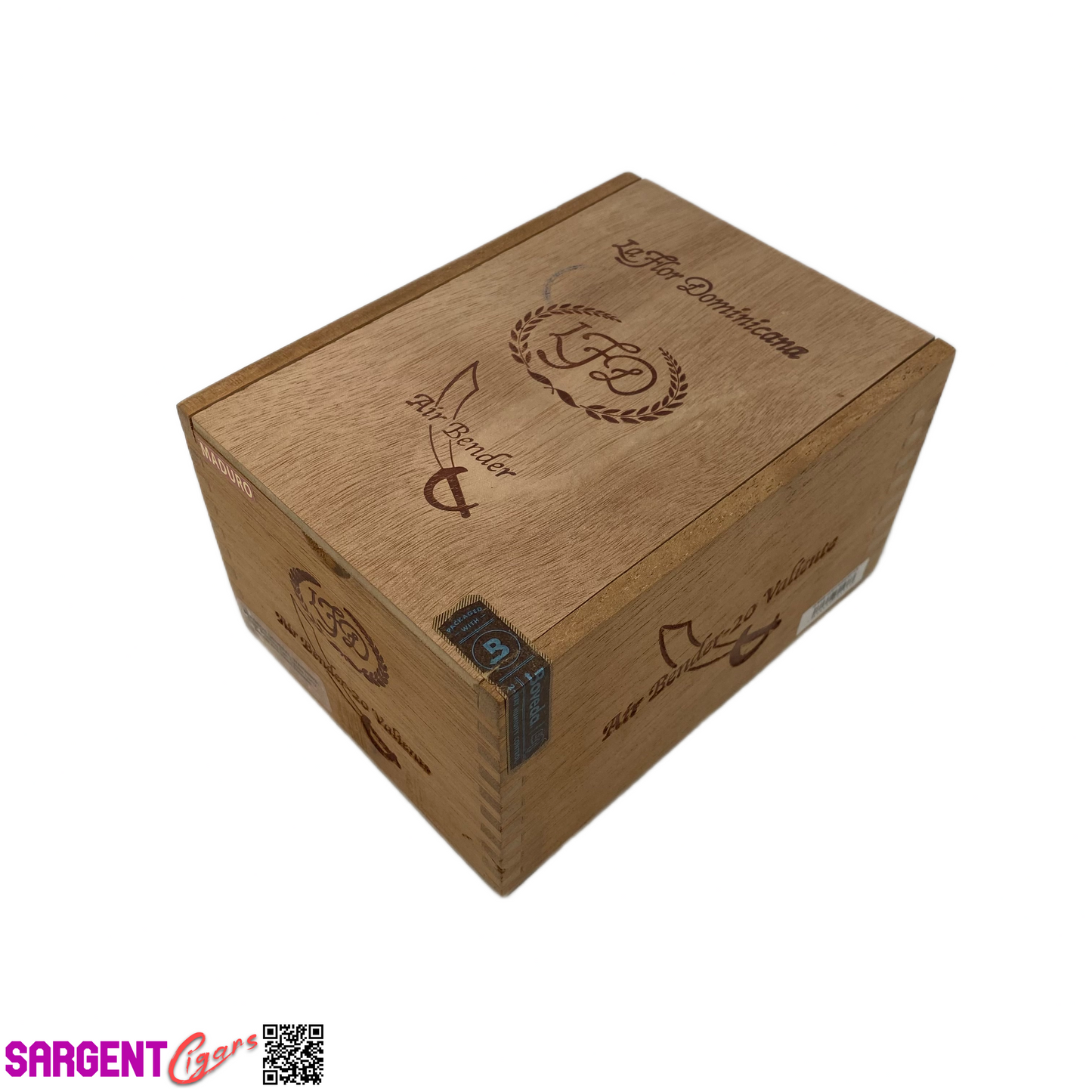 LFD Air Bender Valiente Empty Wooden Cigar Box 5.5x7.25x4.25