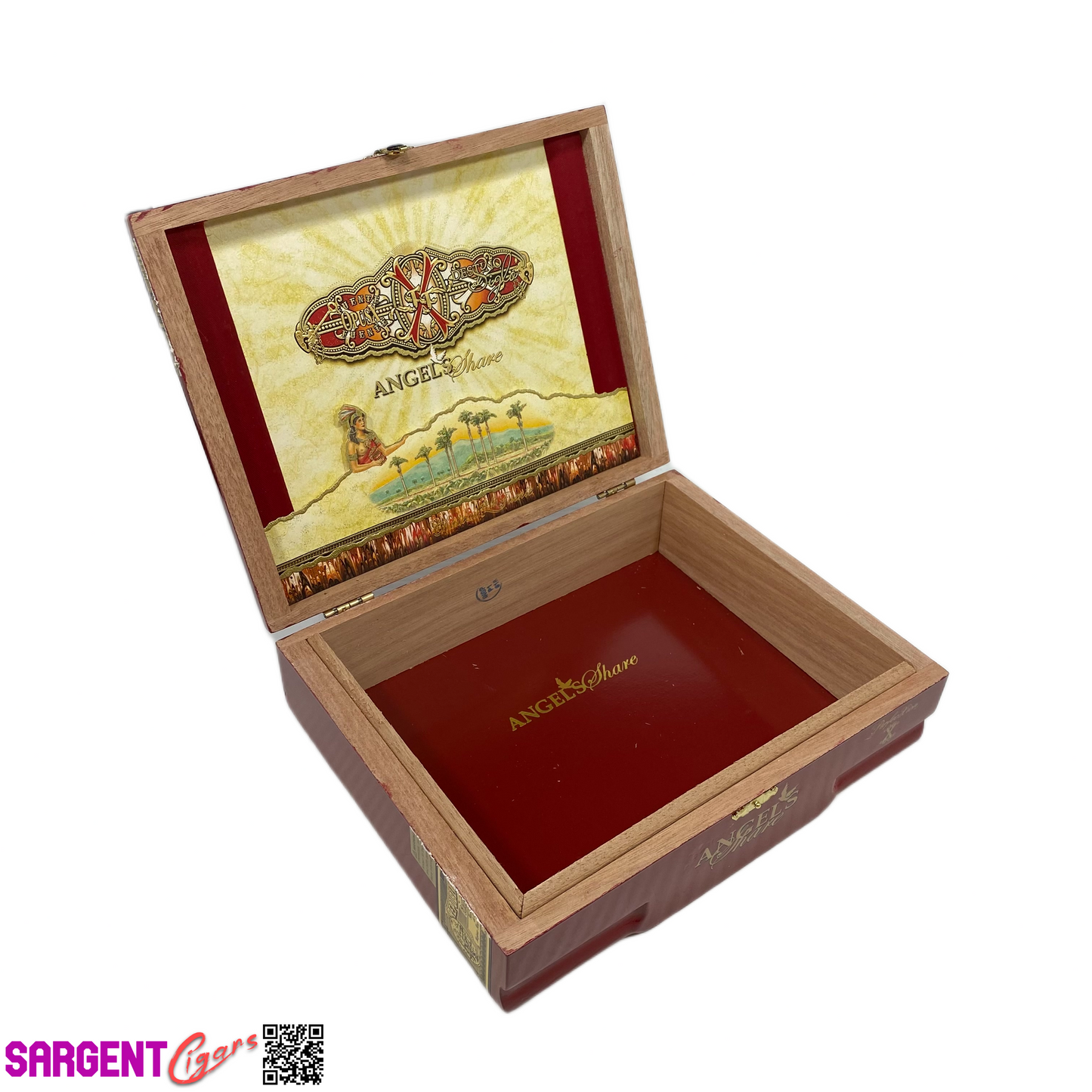 Arturo Fuente Opus X Angel Share Perfection Empty Wooden Cigar Box 9.5x7.5x2.75
