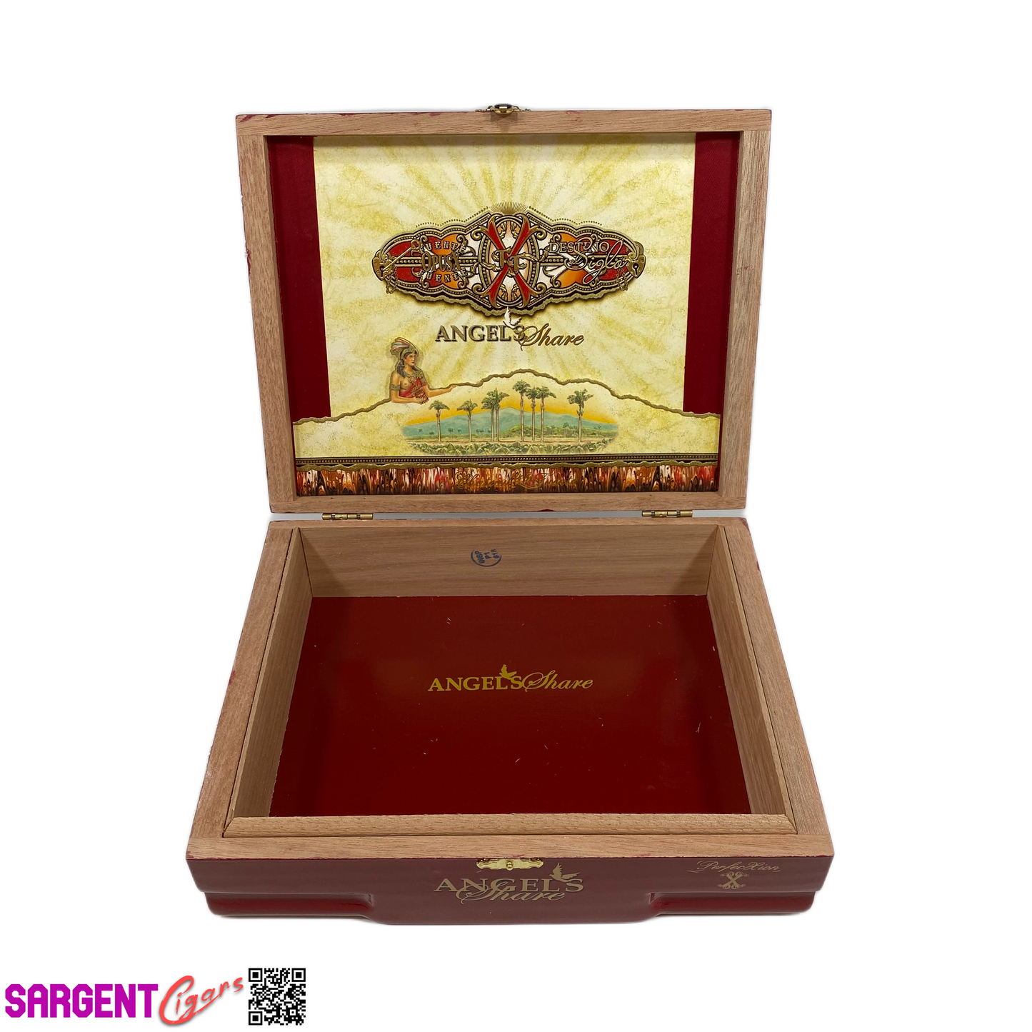 Arturo Fuente Opus X Angel Share Perfection Empty Wooden Cigar Box 9.5x7.5x2.75