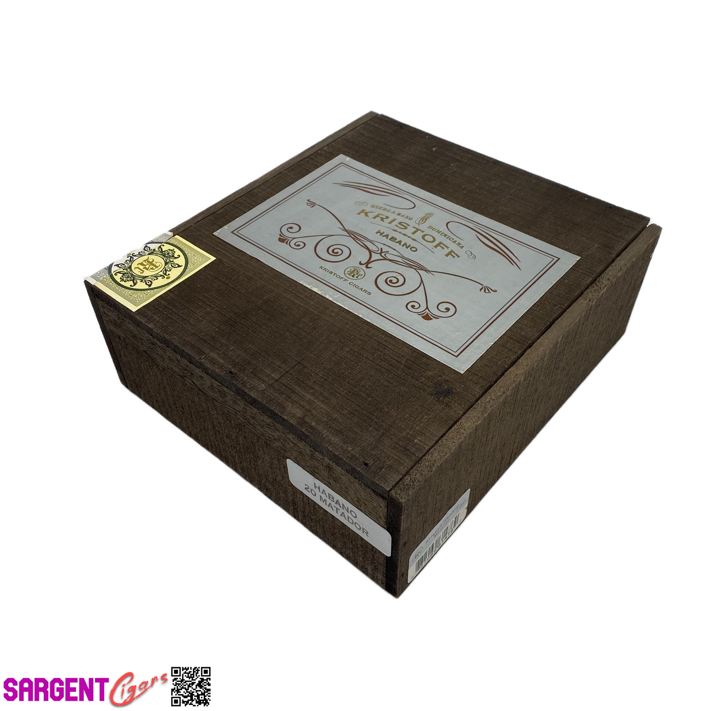 Kristoff Hab Matator Empty Wooden Cigar Box 7.75x8.75x3