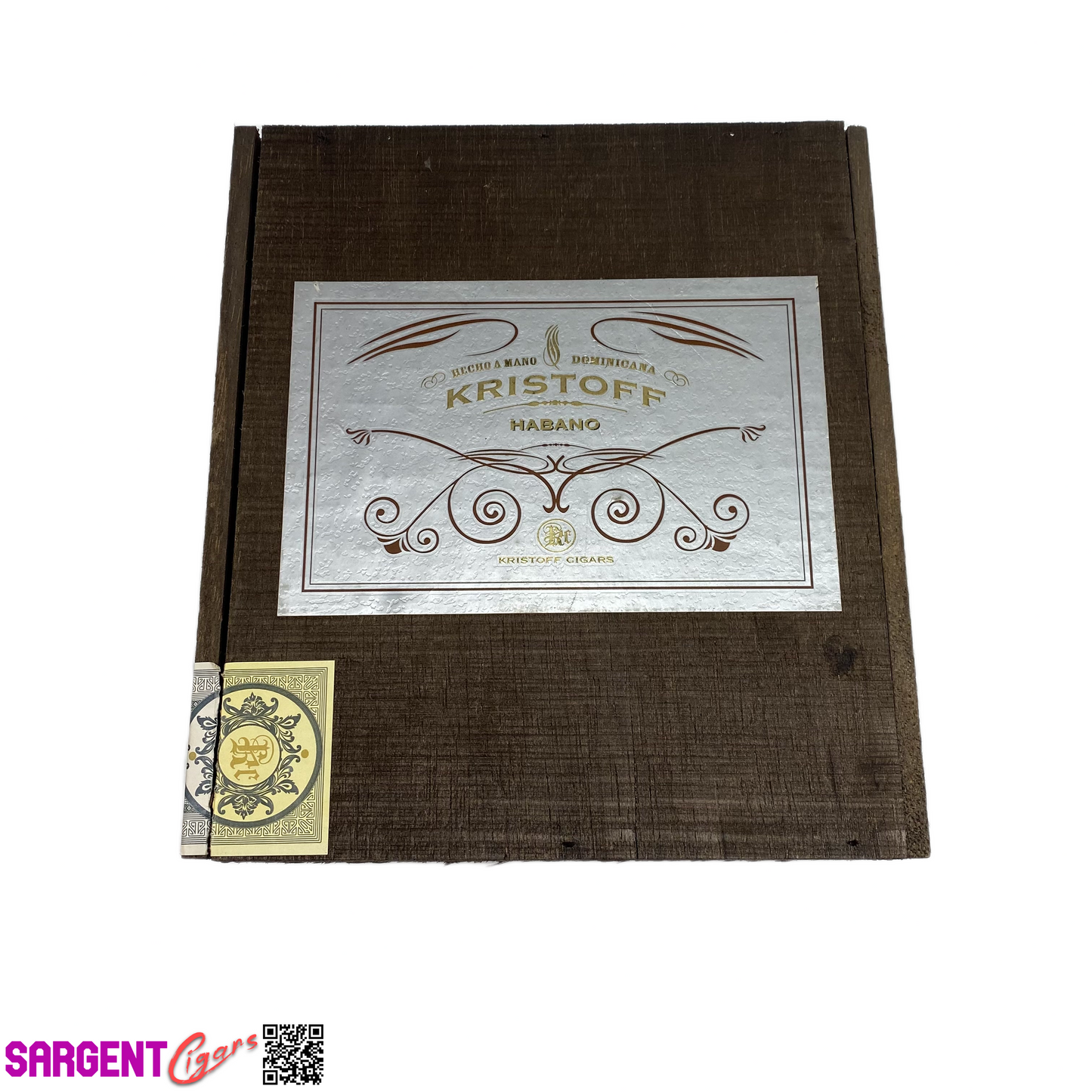 Kristoff Hab Matator Empty Wooden Cigar Box 7.75x8.75x3