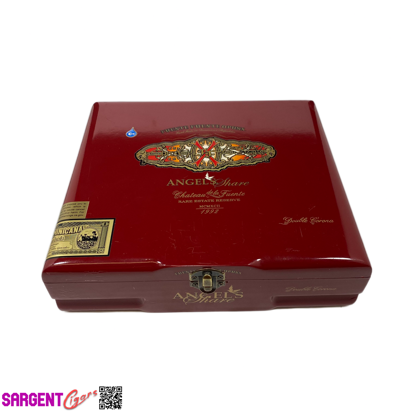 Arturo Fuente Opus X Angel Share Double Corona Empty Wooden Cigar Box 10x9x2.75