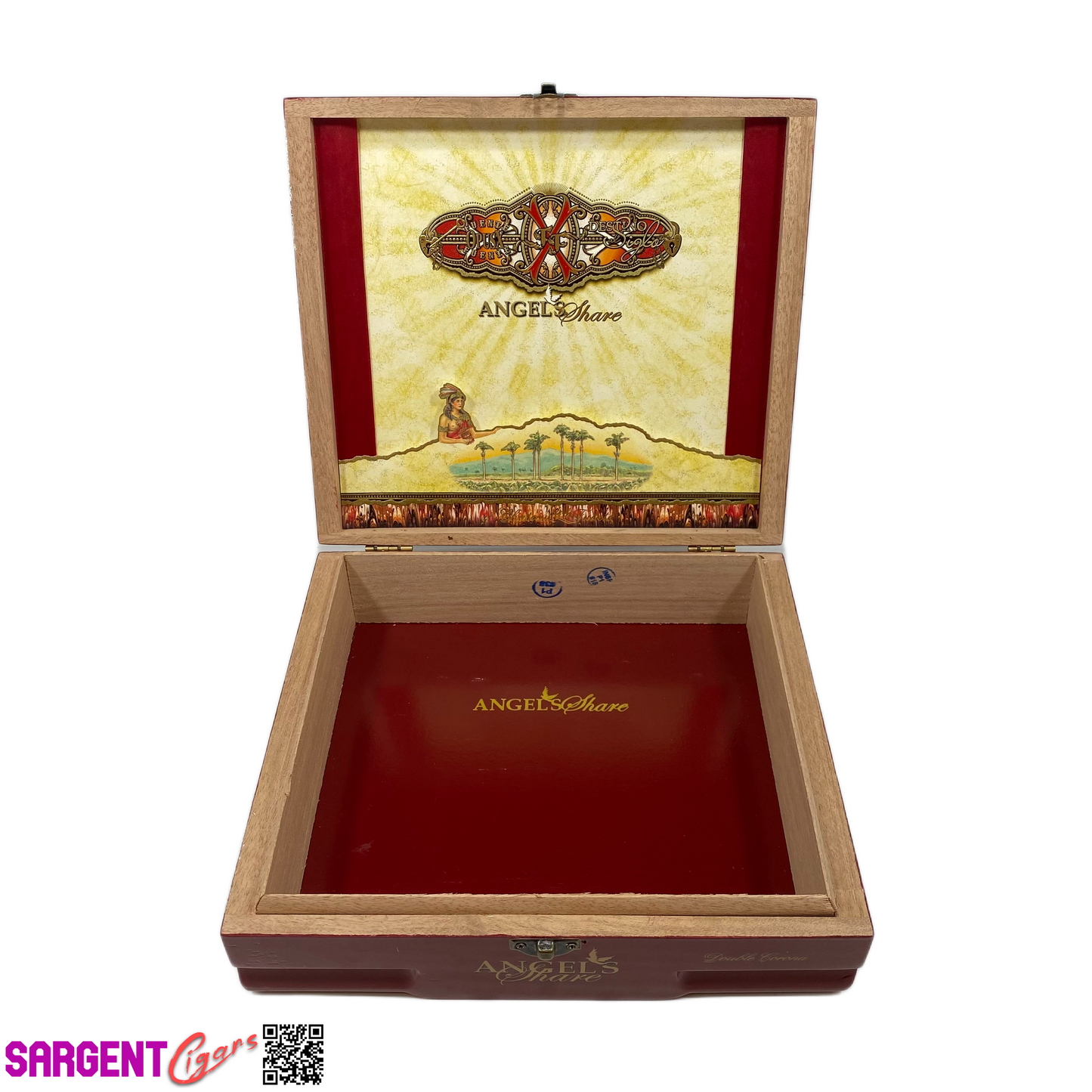 Arturo Fuente Opus X Angel Share Double Corona Empty Wooden Cigar Box 10x9x2.75