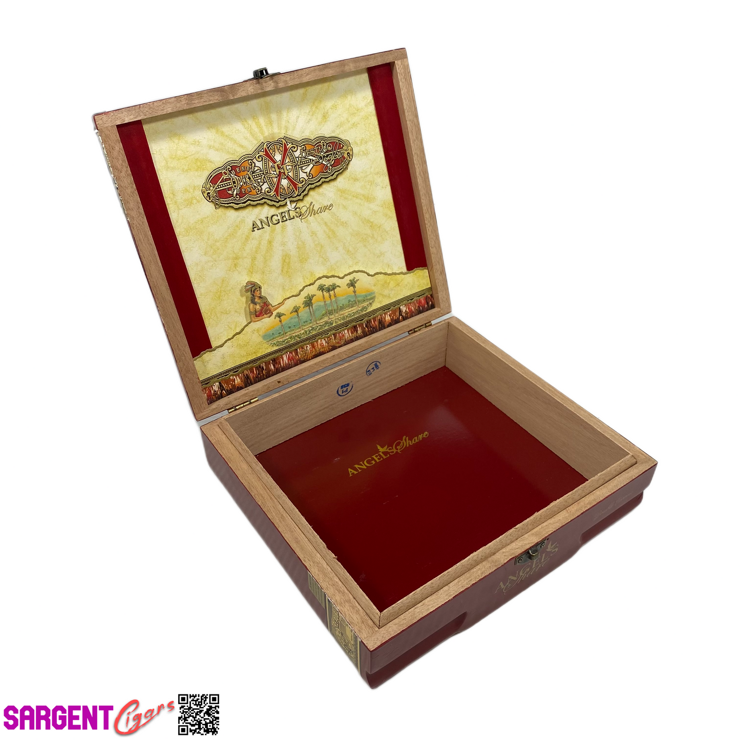 Arturo Fuente Opus X Angel Share Double Corona Empty Wooden Cigar Box 10x9x2.75