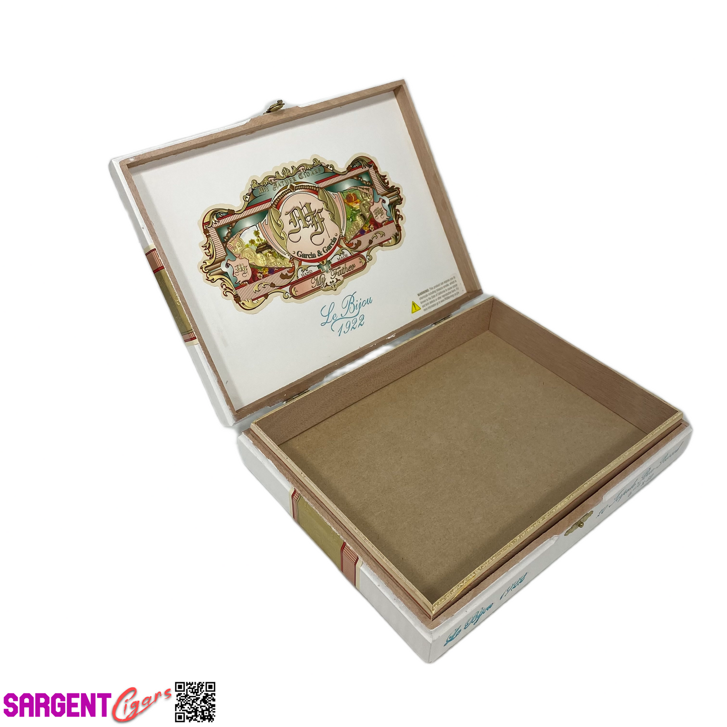 My Father Cigars Le Bijou 1922 Torpedo Empty Wooden Cigar Box 9.25x7x2 (1)