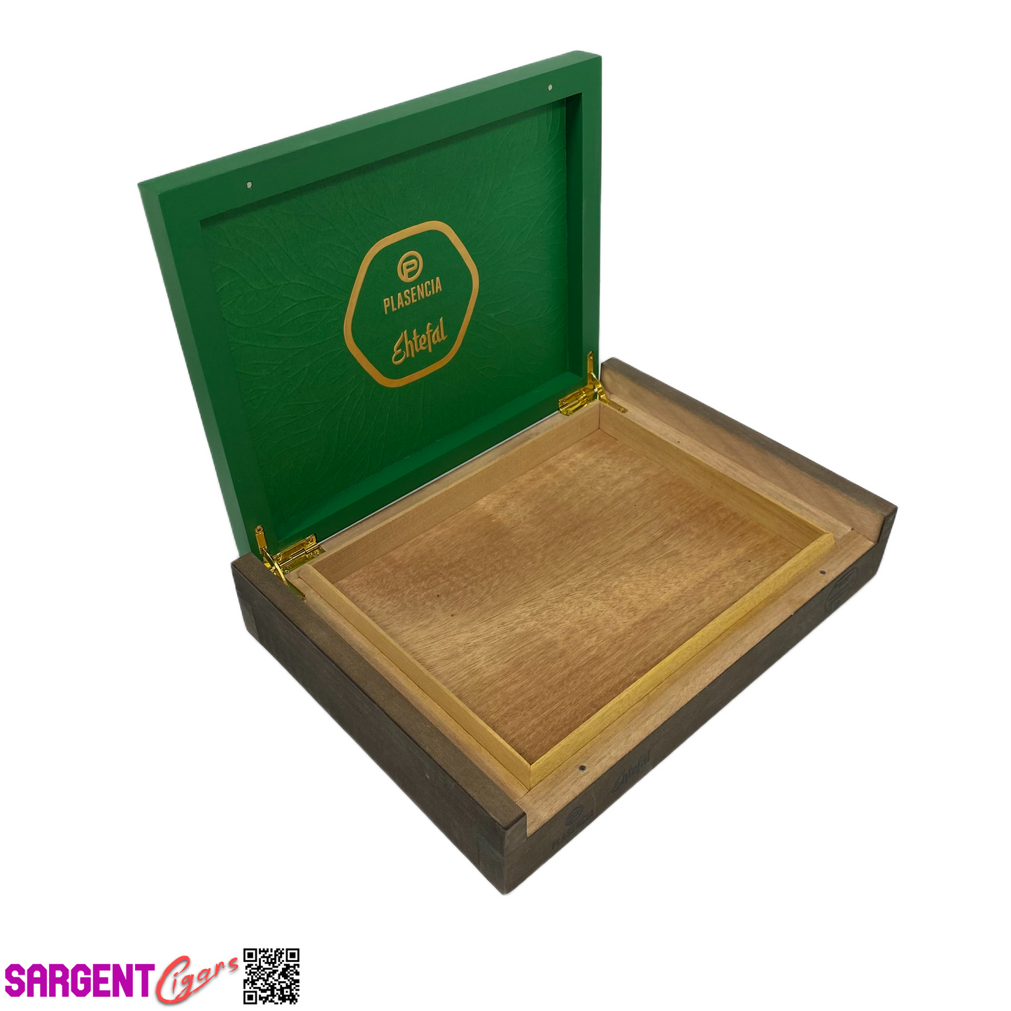 Plasencia Ehtefal Empty Wooden Cigar Box 10.5x8x2