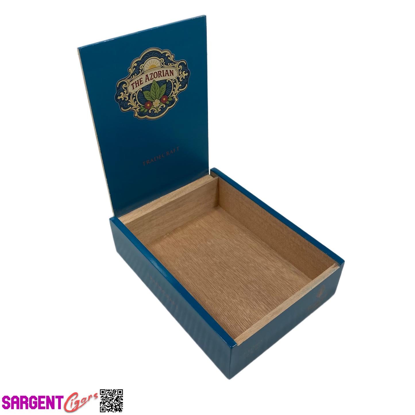 Tradecraft The Azorian Toro Empty Wooden Cigar Box 5.25x7x2