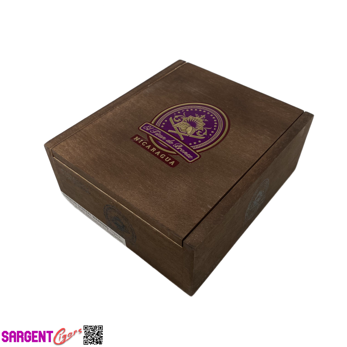 El Titan De Bronze Nicaragua Corona Empty Wooden Cigar Box 6.25x7.25x2.75