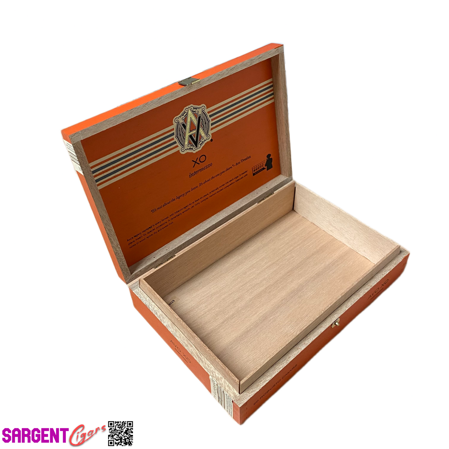 Avo Xo Intermezzo Empty Wooden Cigar Box 9x6x2