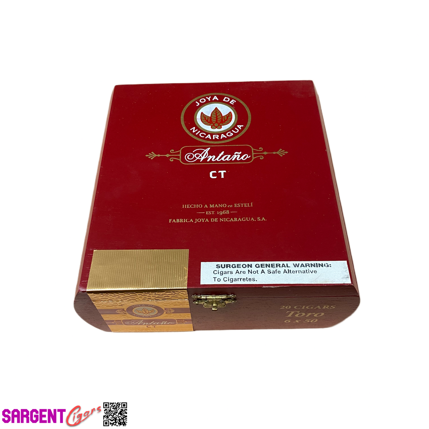 Joya De Nicaragua Antano Connecticut Toro Empty Wooden Cigar Box 7x7x3
