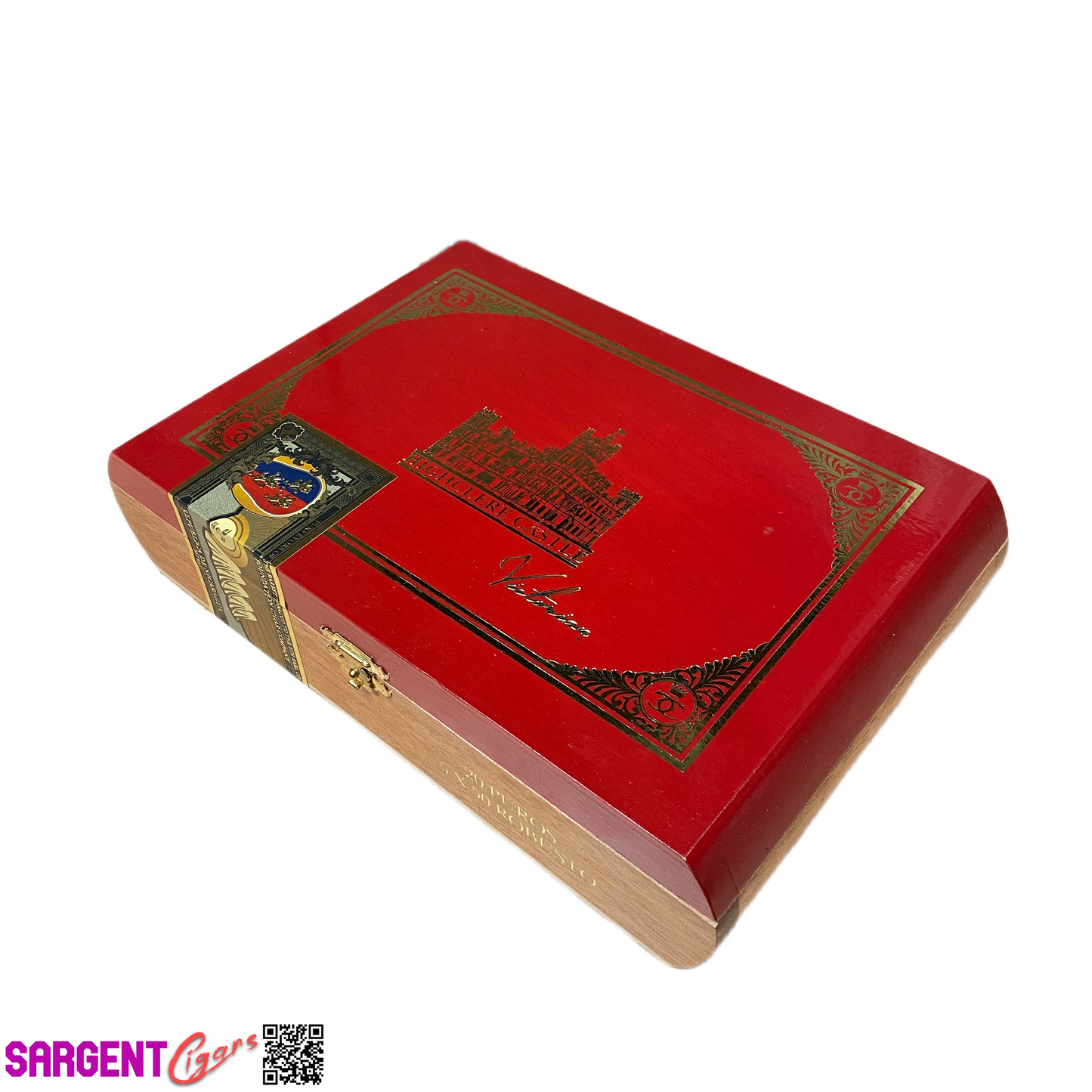 Highclere Castle Robusto Empty Wooden Cigar Box 9.25x6.25x2