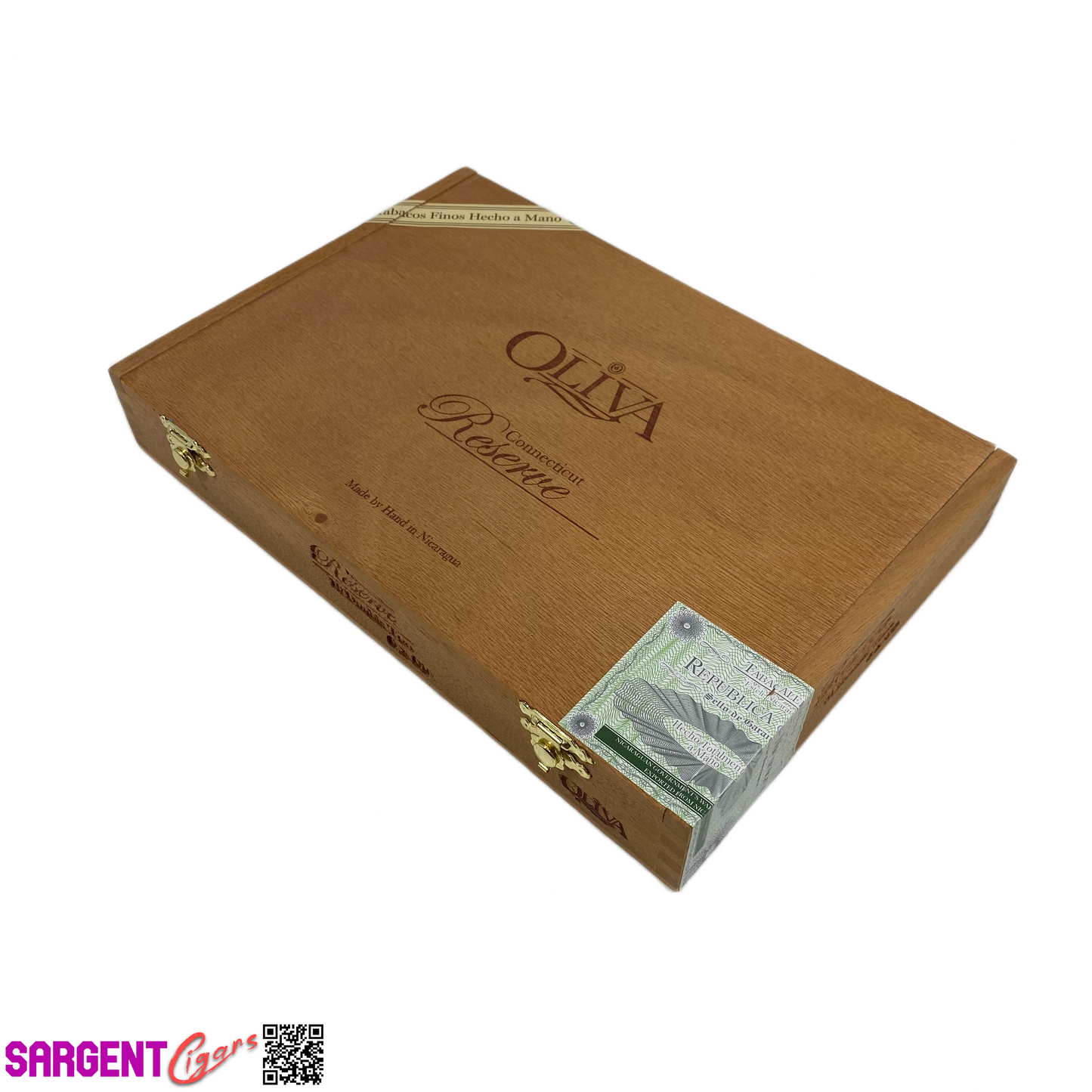 Oliva Reserve Connecticut Double Toro Empty Wooden Cigar Box 10x7x1.5