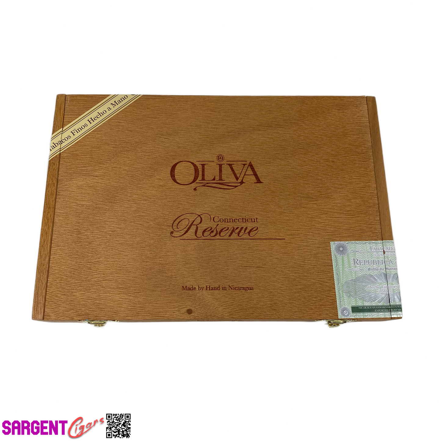 Oliva Reserve Connecticut Double Toro Empty Wooden Cigar Box 10x7x1.5