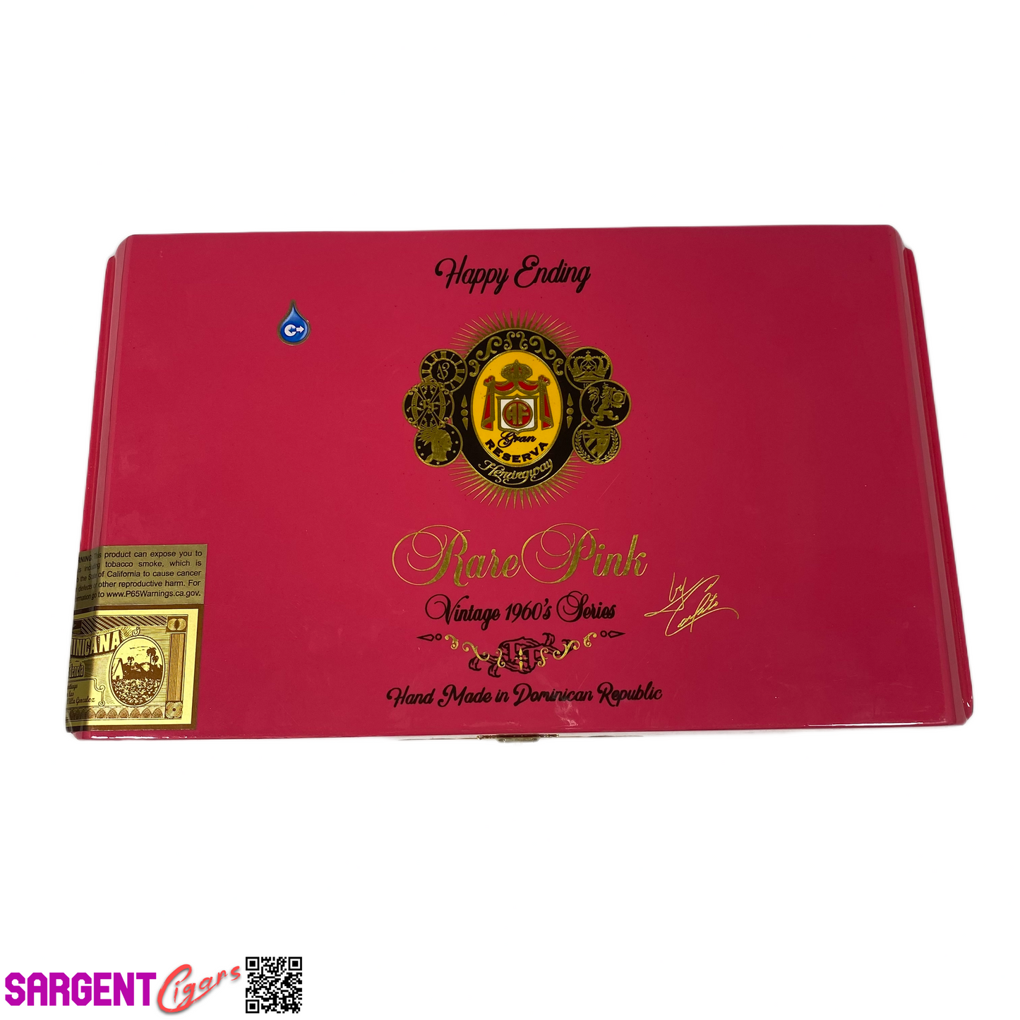 Arturo Fuente Opus X Rare Pink Happy Ending Empty Wooden Cigar Box 11x6.75x1.75 (1)