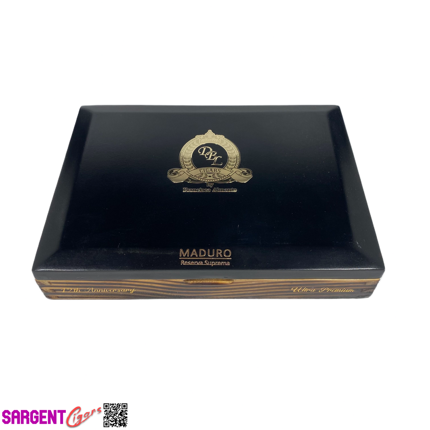 DBL 12th Anniversary Maduro Empty Wooden Cigar Box 9.75x7.5x1.75