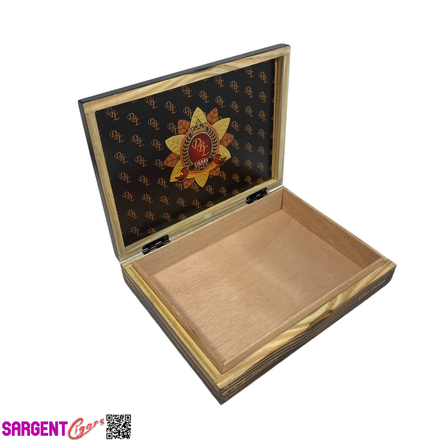 DBL 12th Anniversary Maduro Empty Wooden Cigar Box 9.75x7.5x1.75