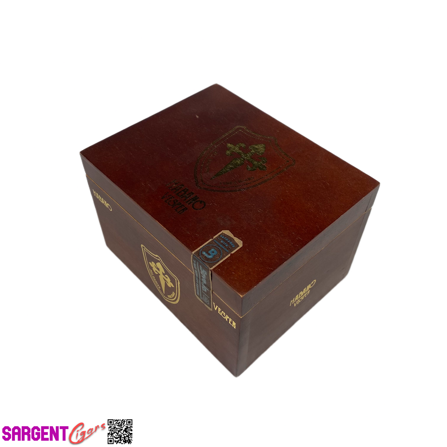 All Saints Cigars Vesper Hab Empty Wooden Cigar Box 5.5x4.5x3.75