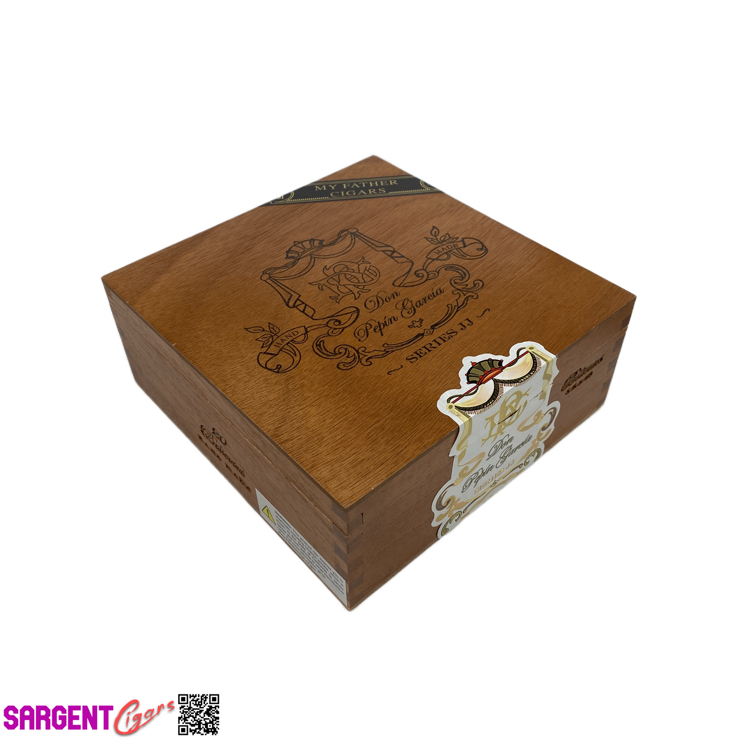 Don Pepin Garcia JJ Belicoso Empty Wooden Cigar Box 6.5x6.75x2.75